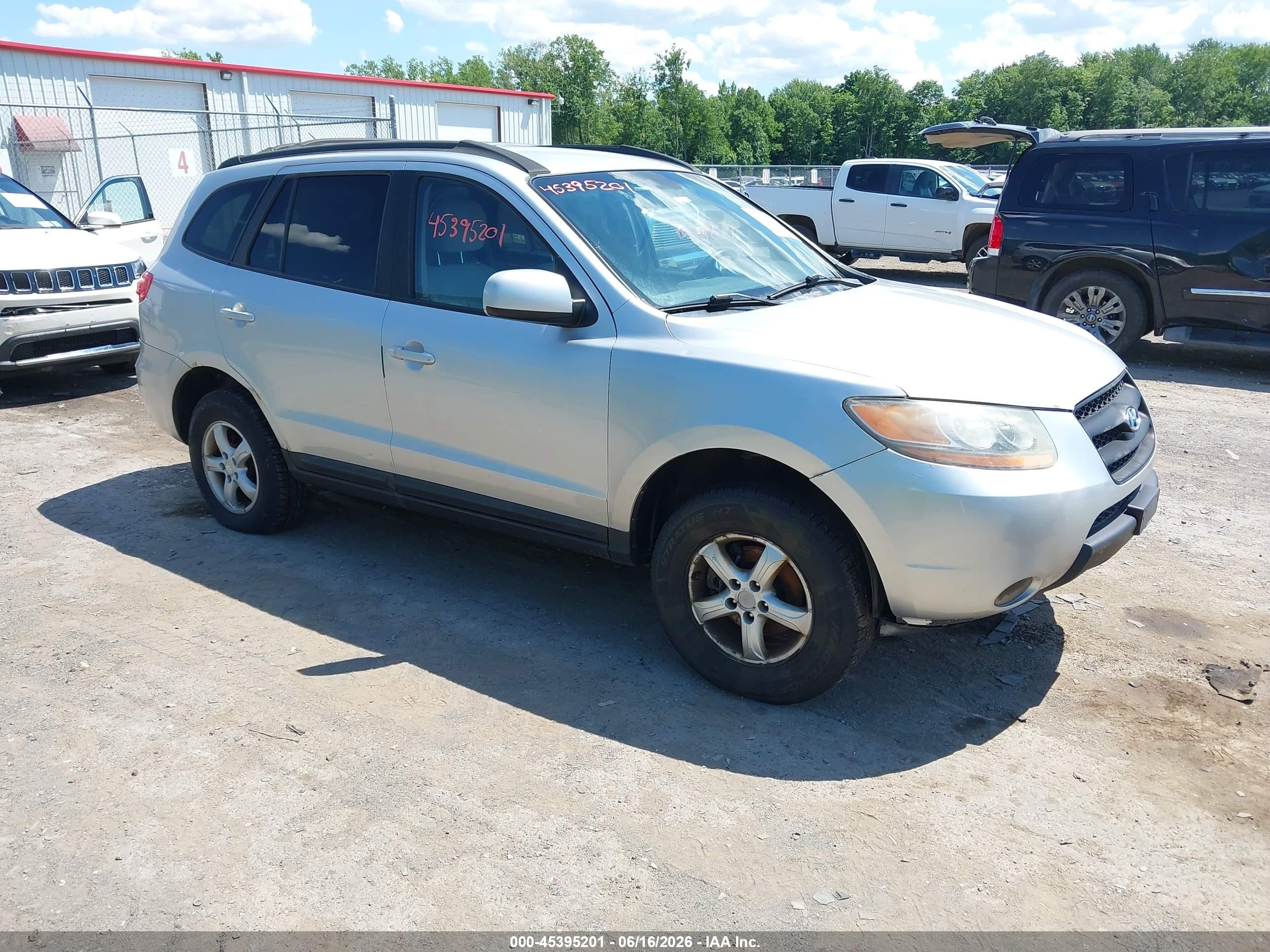 2008 Hyundai Santa Fe Gls Silver vin: 5NMSG13D08H191715