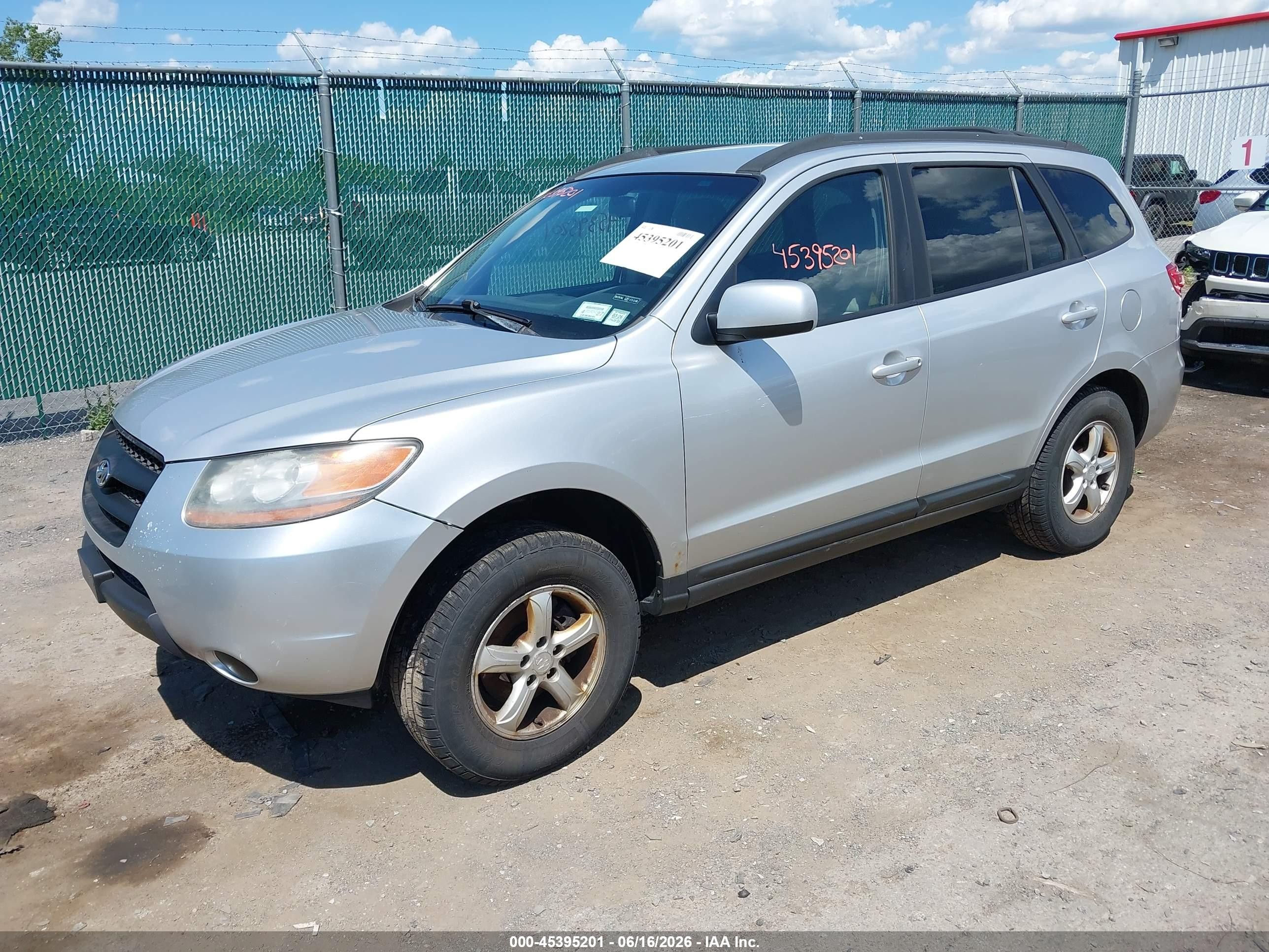2008 Hyundai Santa Fe Gls Silver vin: 5NMSG13D08H191715