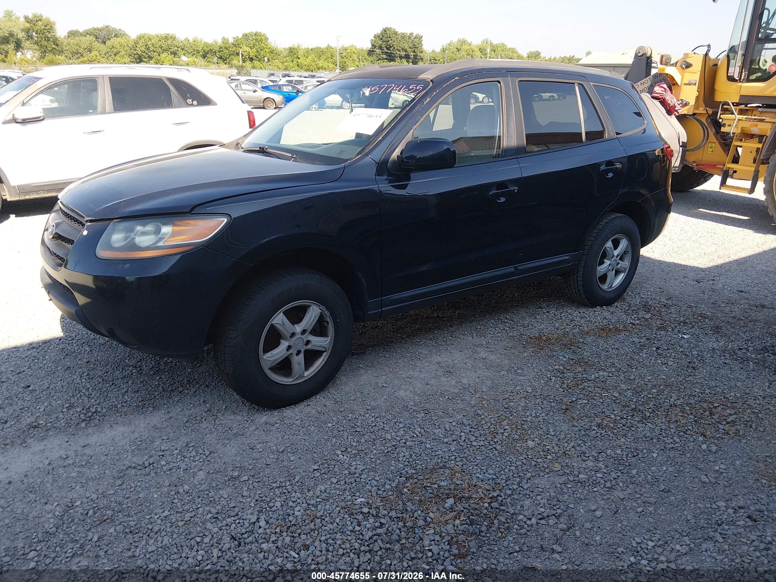 2008 Hyundai Santa Fe Gls Black vin: 5NMSG13D08H194839