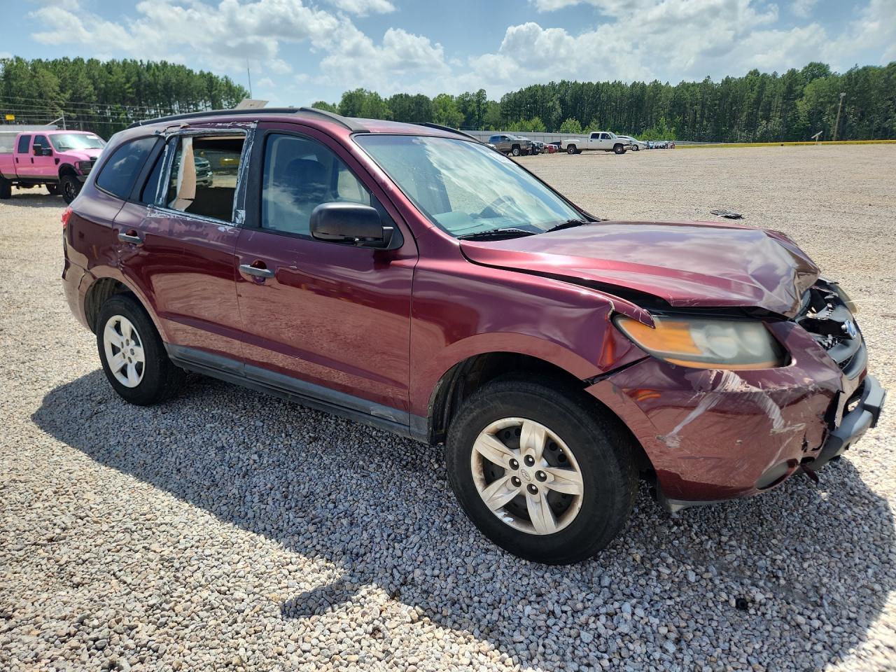 2009 Hyundai Santa Fe Gls Burgundy vin: 5NMSG13D09H247069