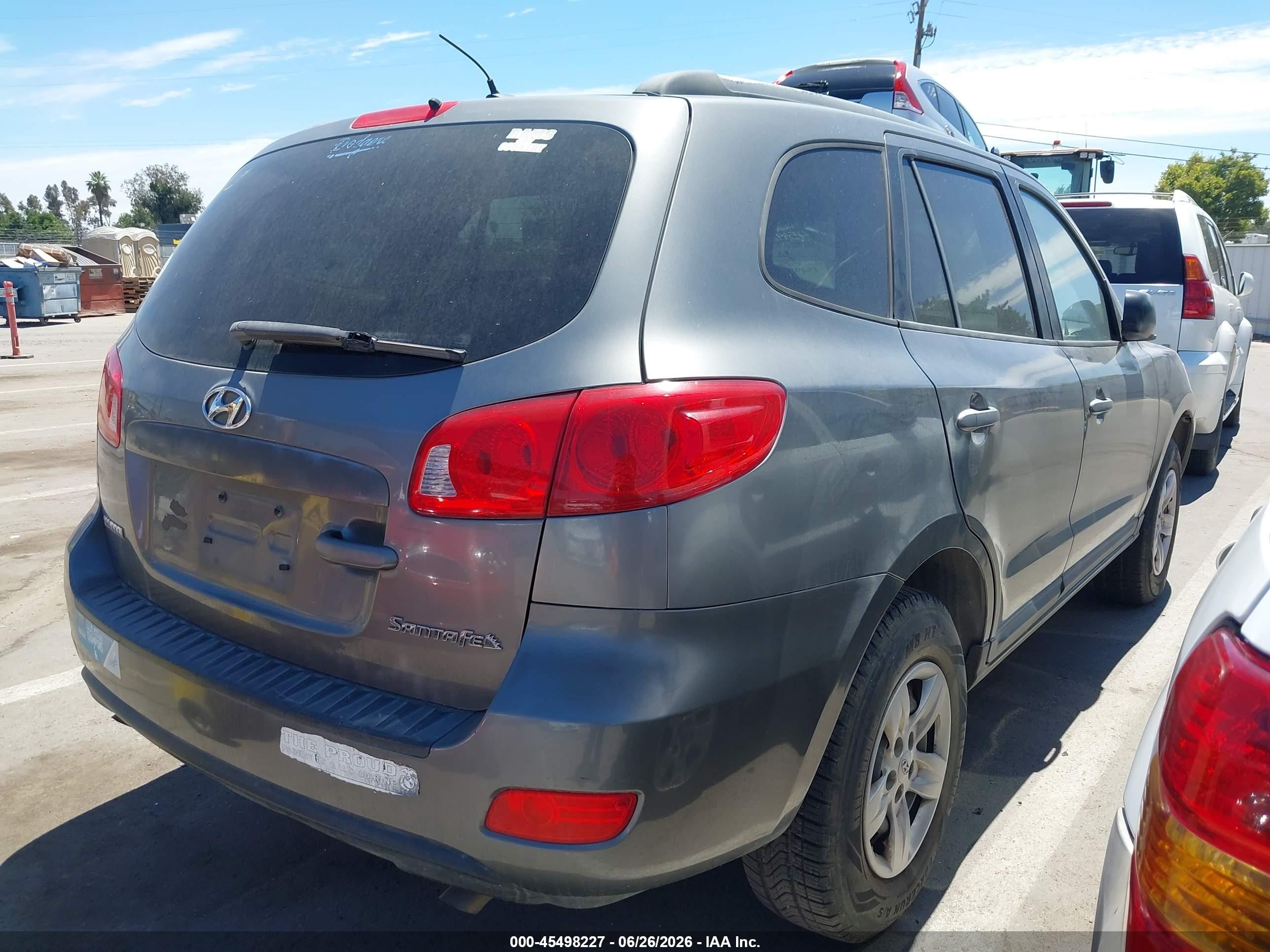 2009 Hyundai Santa Fe Gls Gray vin: 5NMSG13D09H265653