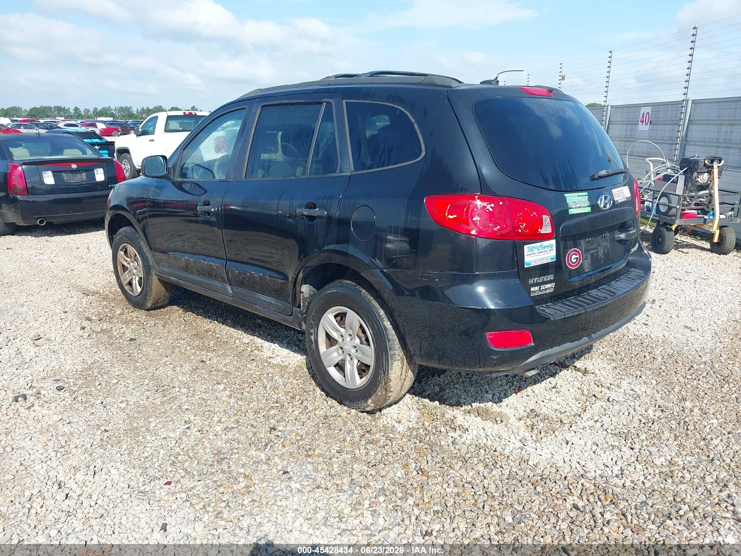 2009 Hyundai Santa Fe Gls Black vin: 5NMSG13D09H305259