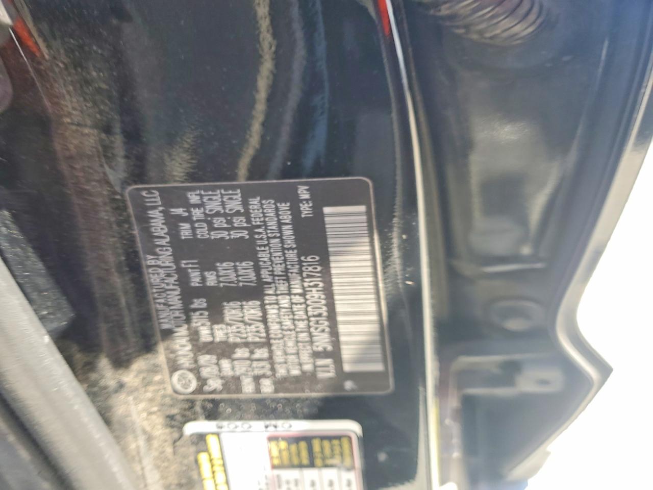 2009 Hyundai Santa Fe Gls Black vin: 5NMSG13D09H317816