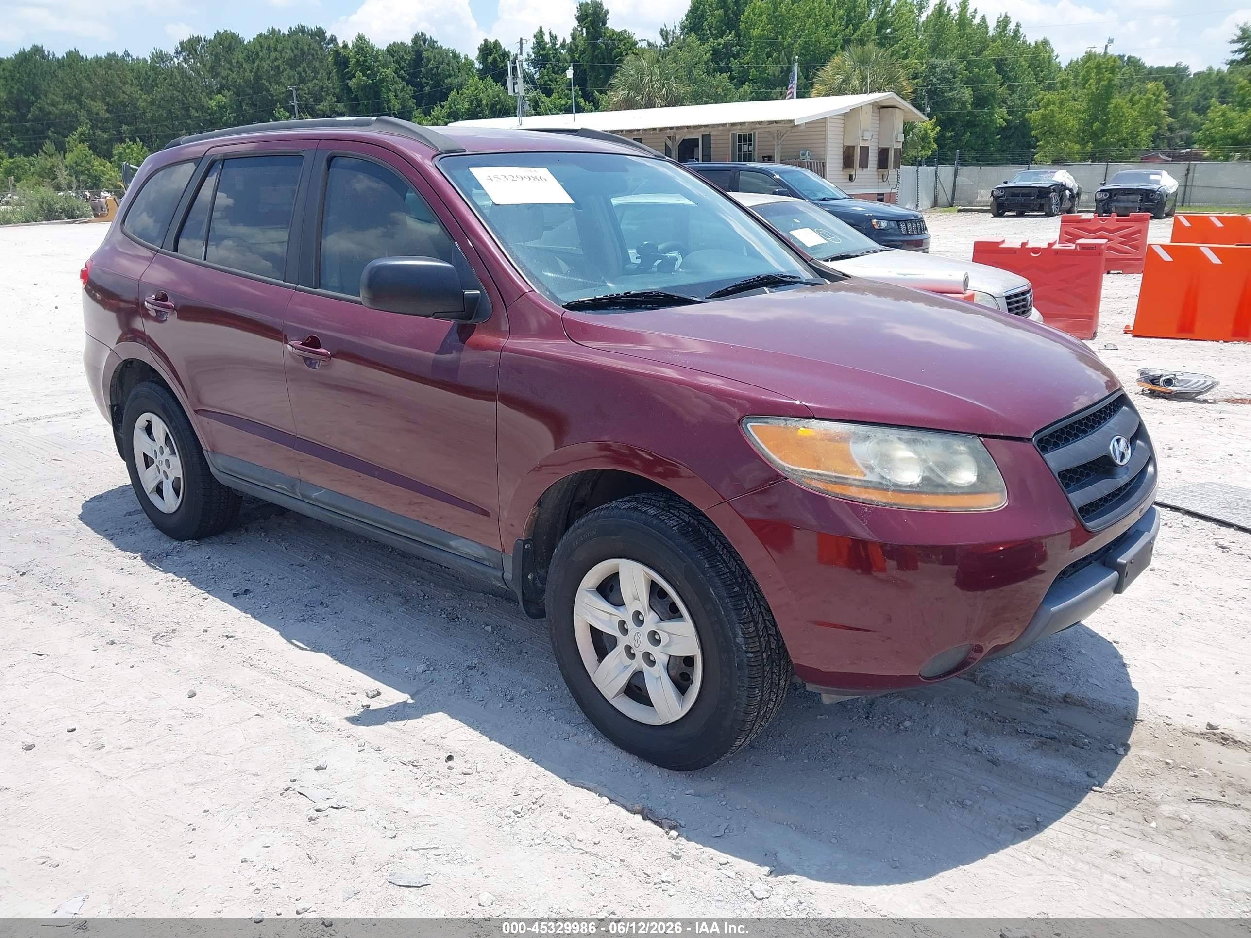 2009 Hyundai Santa Fe Gls Burgundy vin: 5NMSG13D09H327603