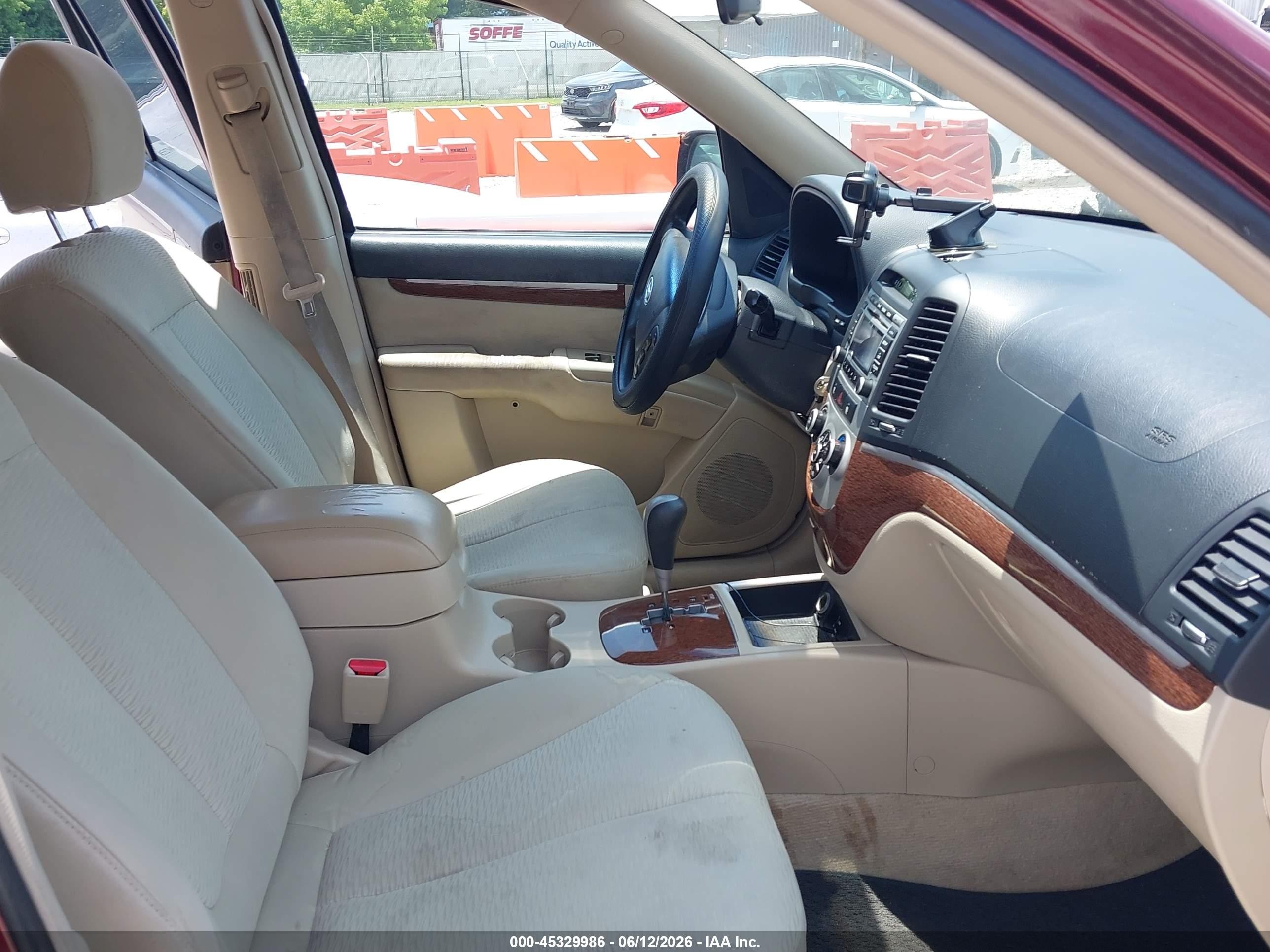 2009 Hyundai Santa Fe Gls Бордовый vin: 5NMSG13D09H327603
