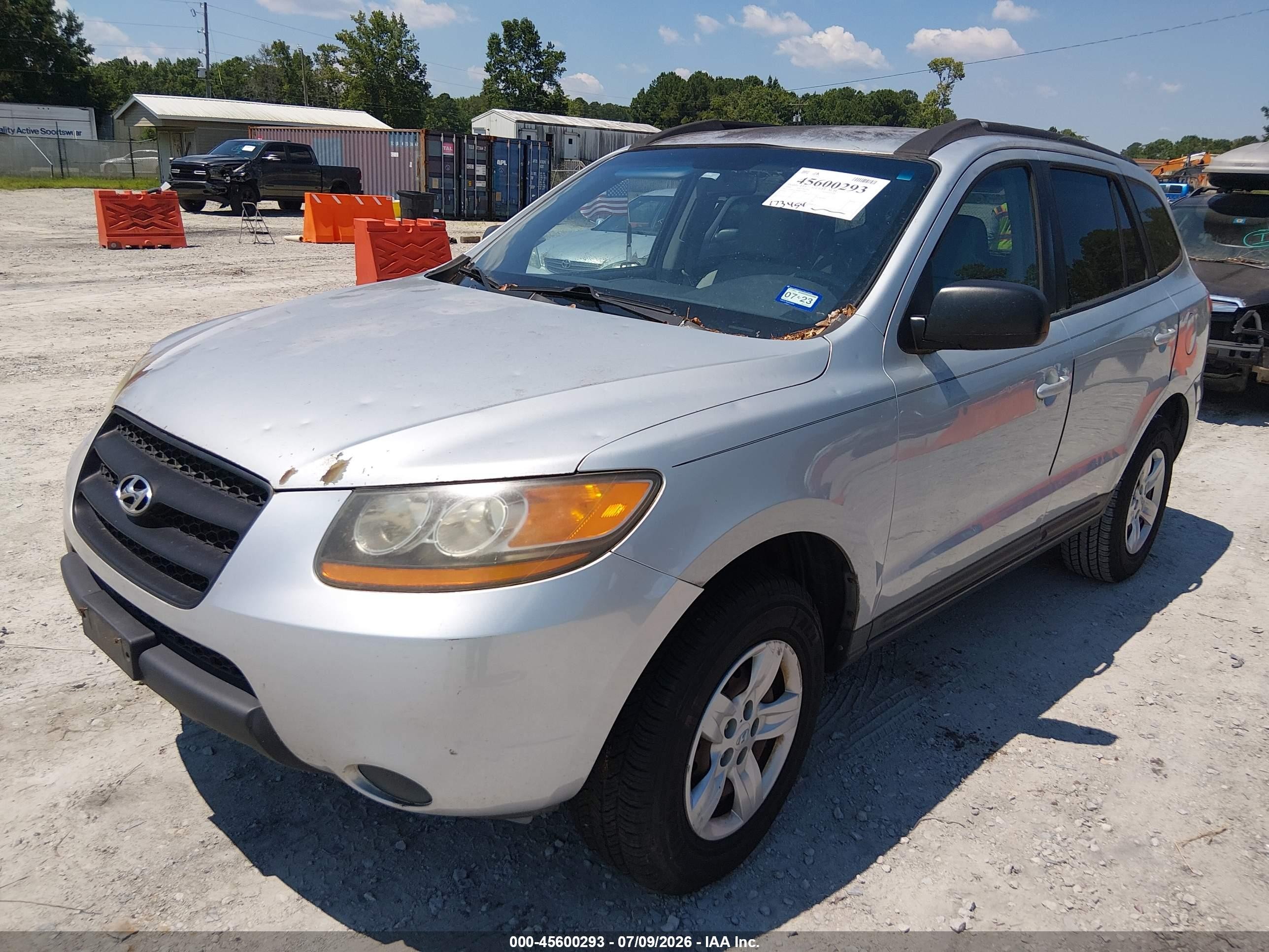 2009 Hyundai Santa Fe Gls Silver vin: 5NMSG13D09H330601