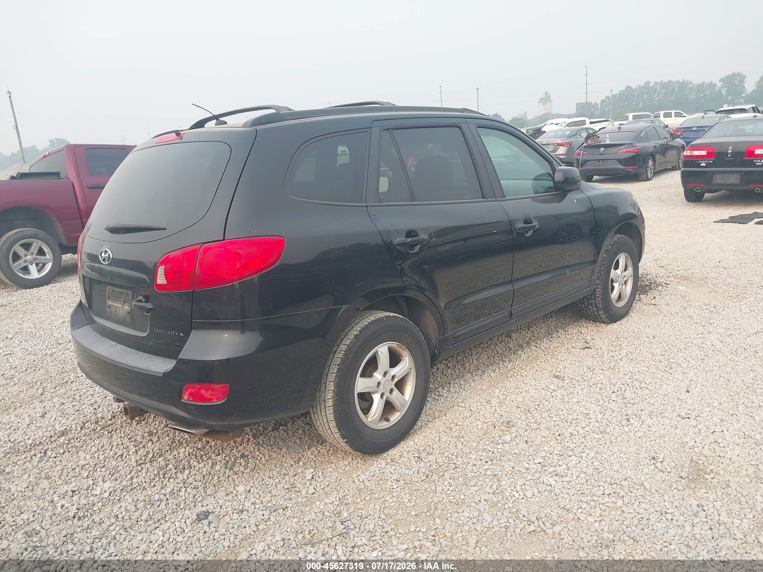 2007 Hyundai Santa Fe Gls Черный vin: 5NMSG13D17H041529