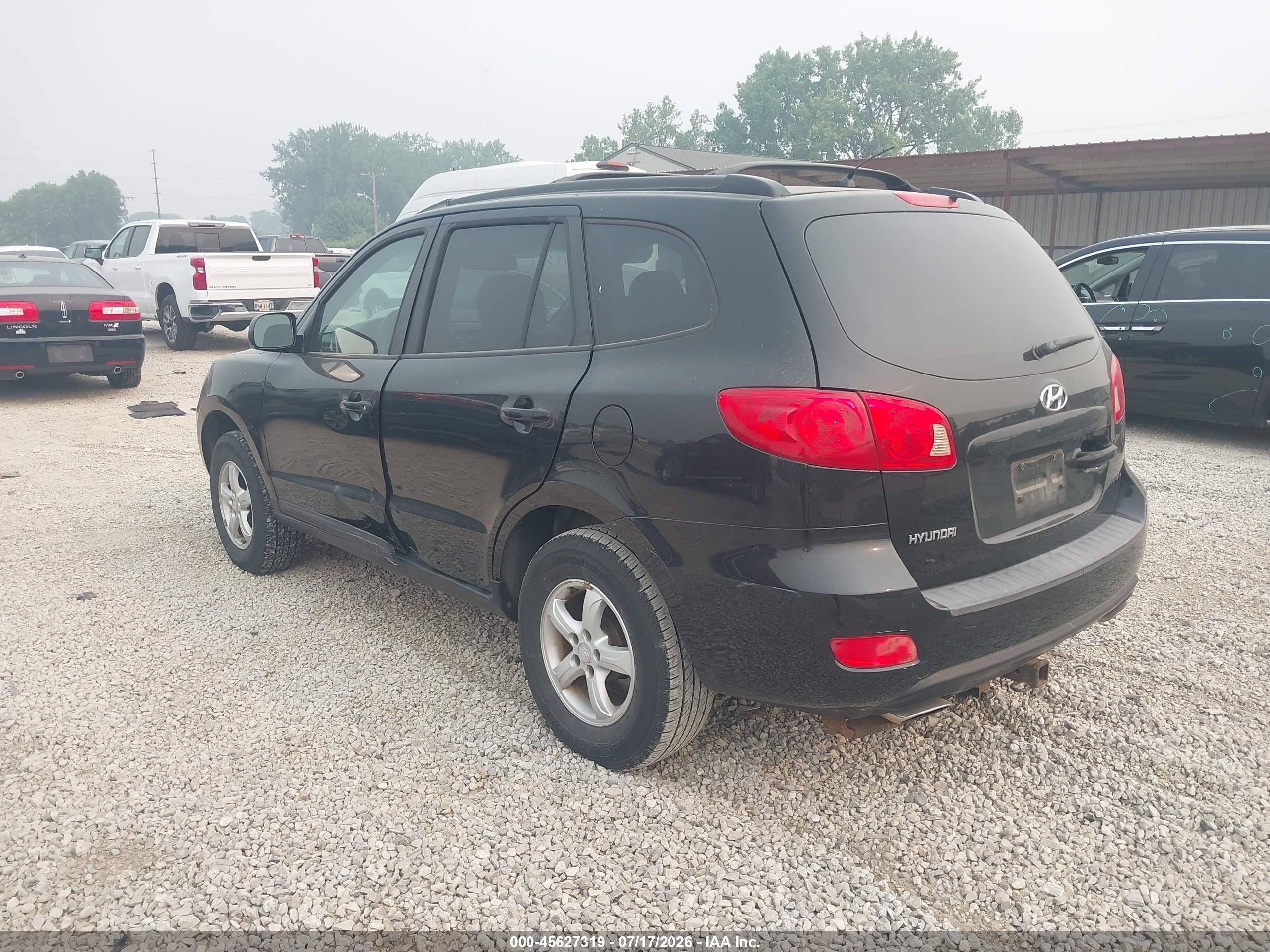 2007 Hyundai Santa Fe Gls Черный vin: 5NMSG13D17H041529