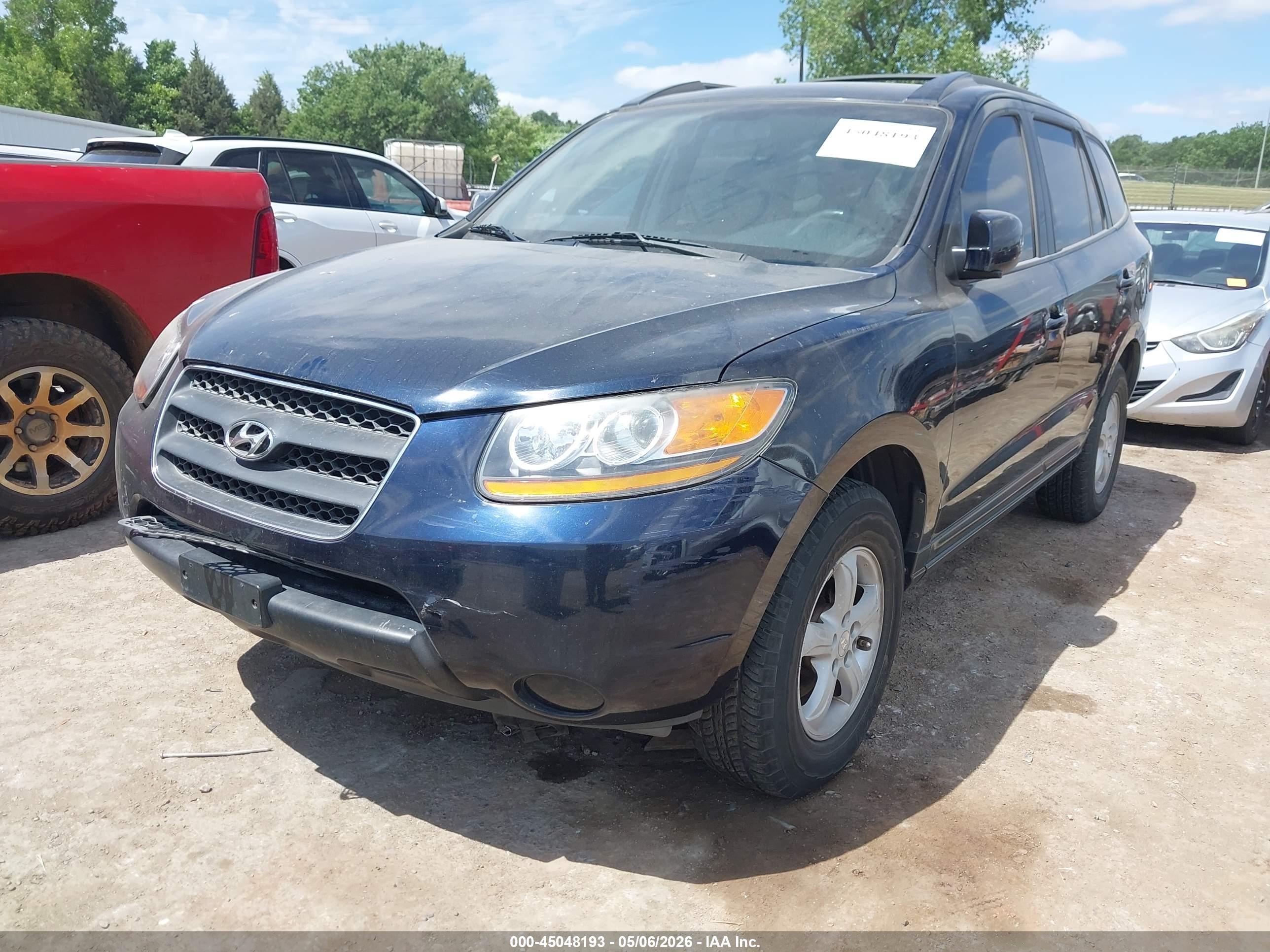 2007 Hyundai Santa Fe Gls Black vin: 5NMSG13D17H044558