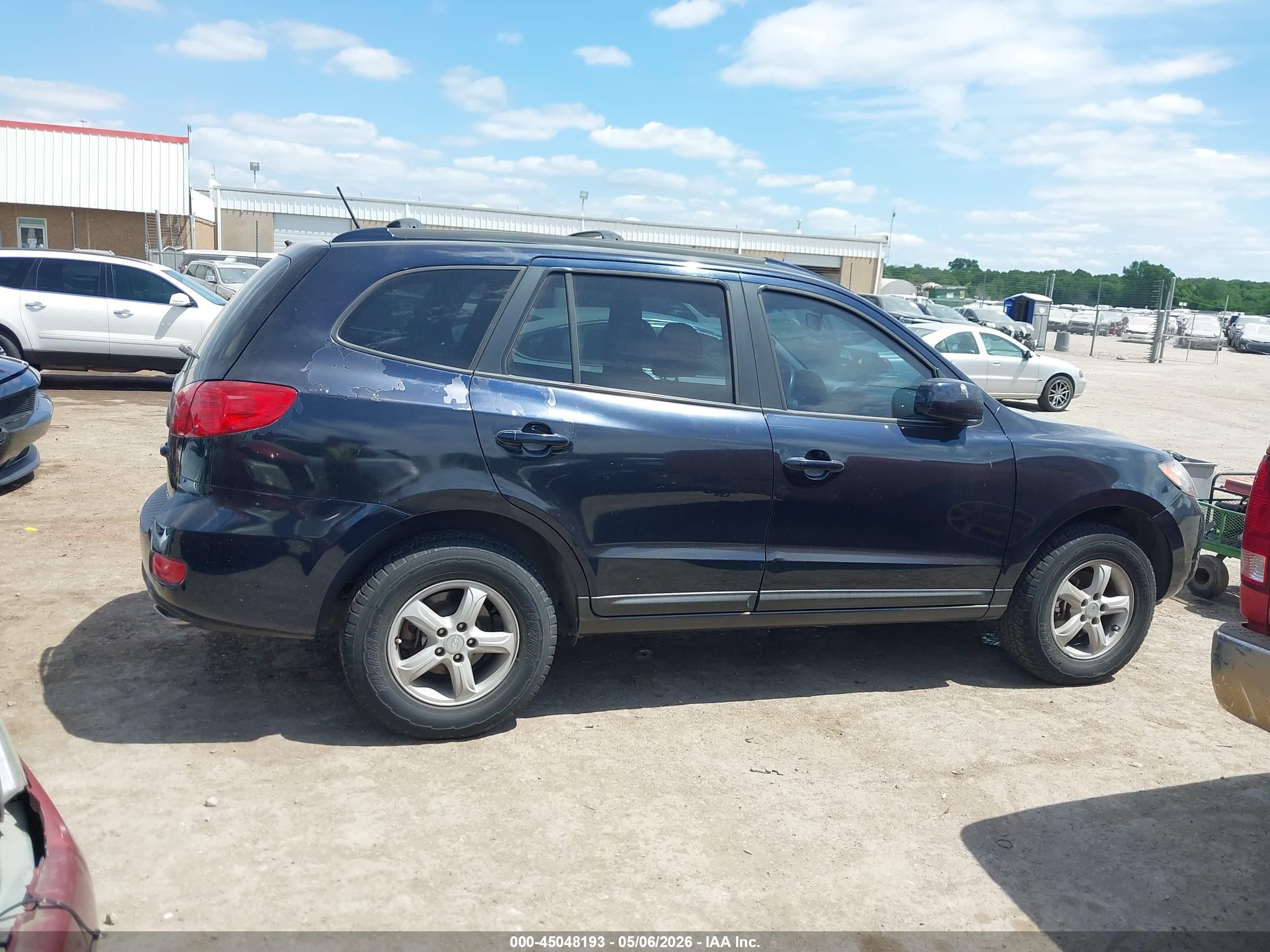 2007 Hyundai Santa Fe Gls Black vin: 5NMSG13D17H044558
