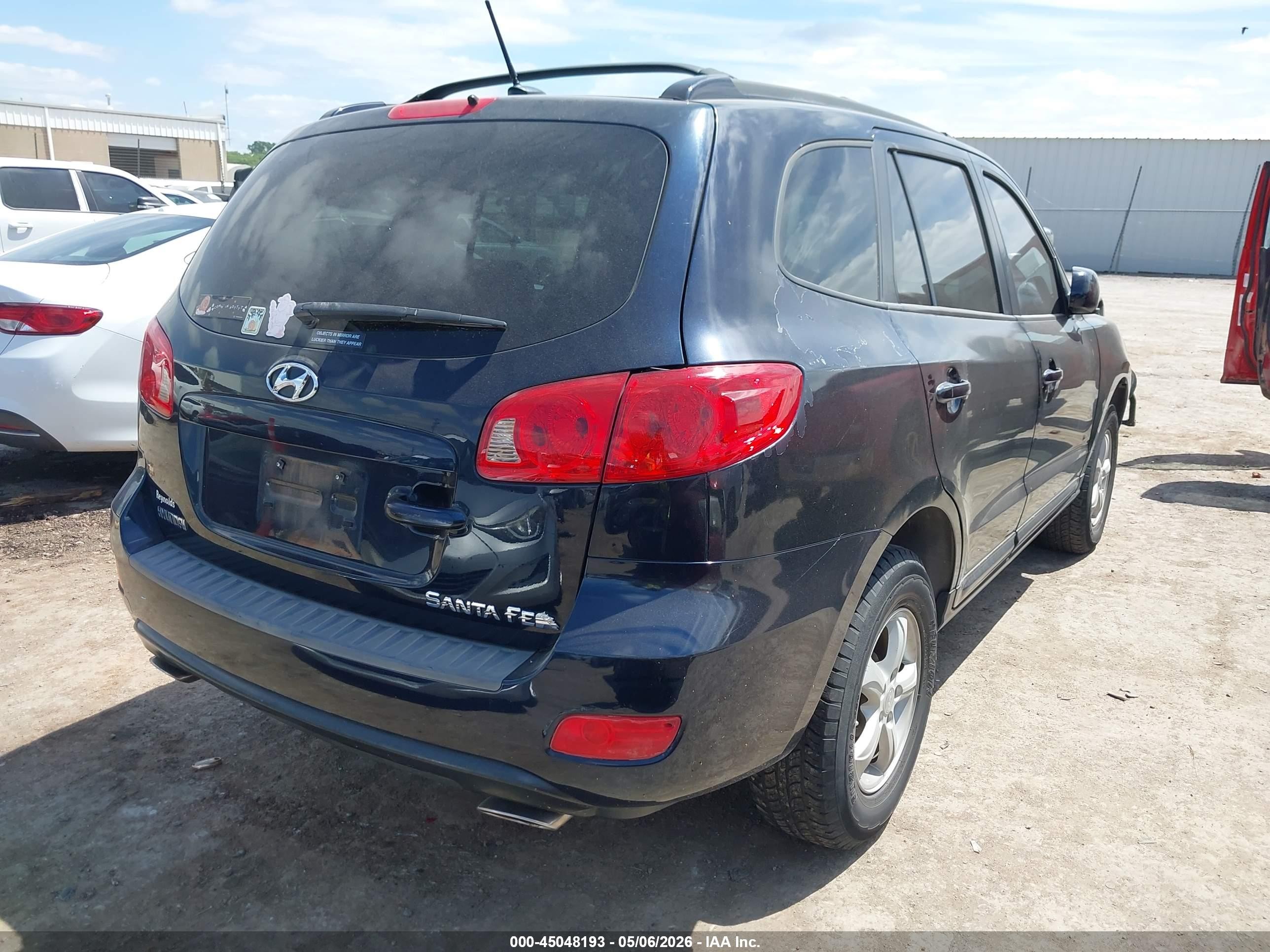2007 Hyundai Santa Fe Gls Black vin: 5NMSG13D17H044558
