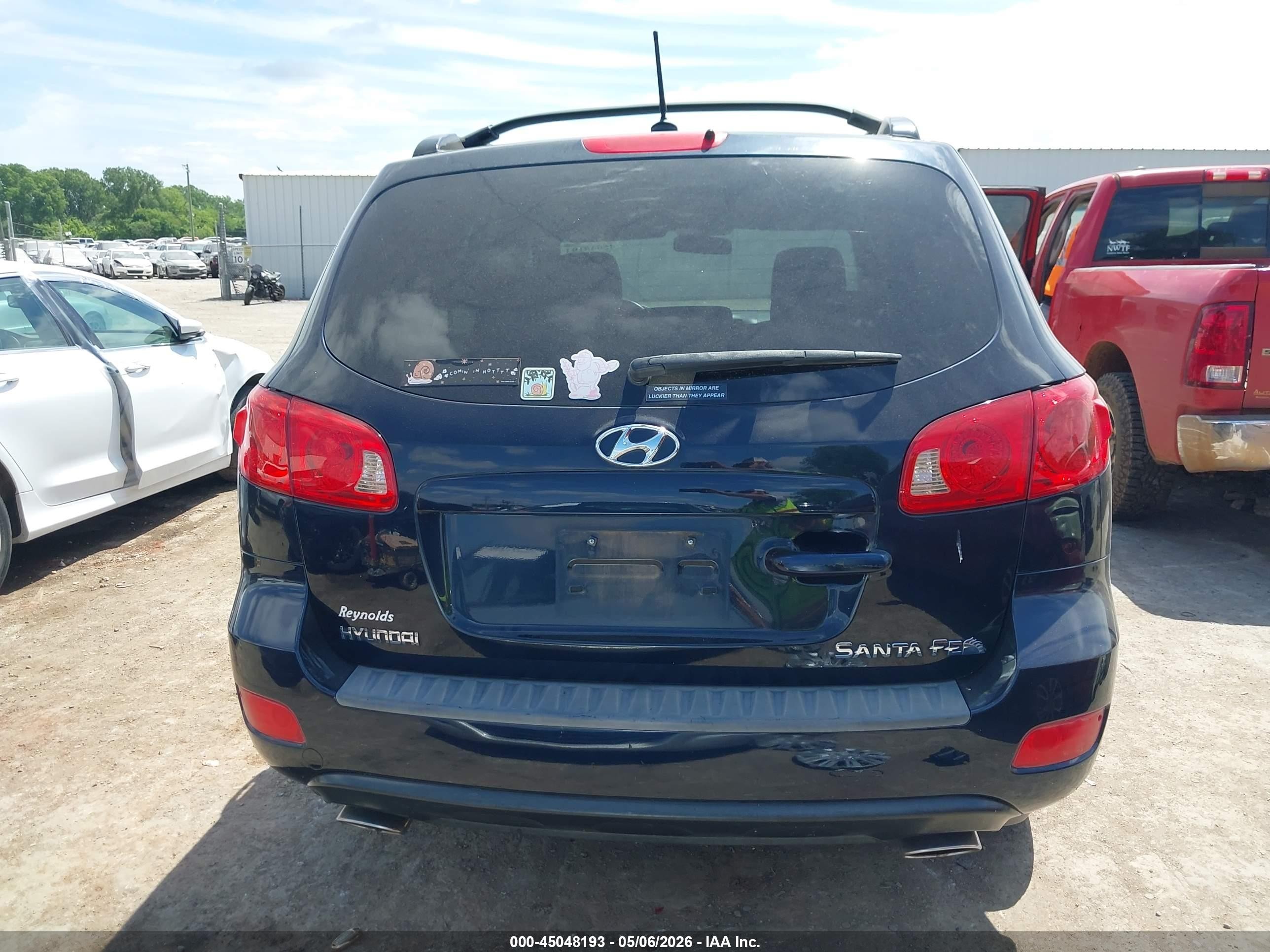 2007 Hyundai Santa Fe Gls Black vin: 5NMSG13D17H044558