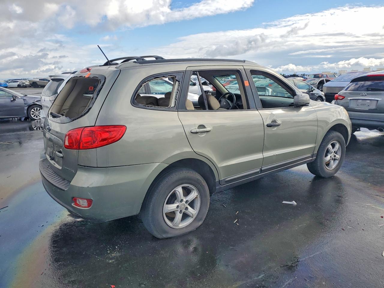 2007 Hyundai Santa Fe Gls Green vin: 5NMSG13D17H085708