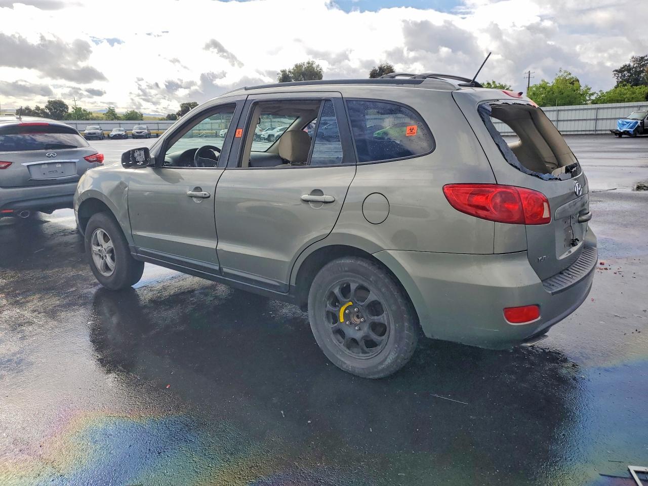 2007 Hyundai Santa Fe Gls Green vin: 5NMSG13D17H085708