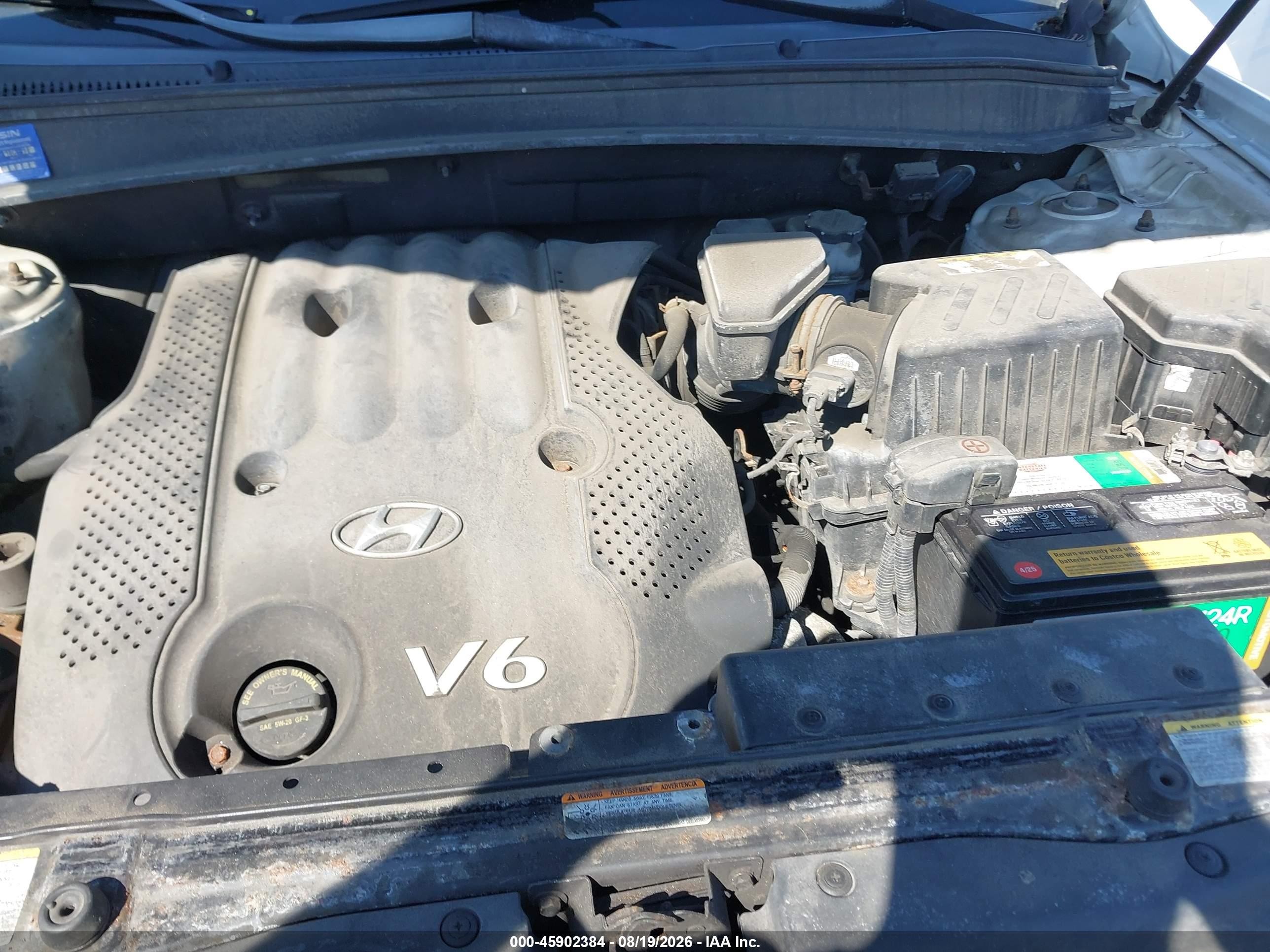 2007 Hyundai Santa Fe Gls White vin: 5NMSG13D17H090231