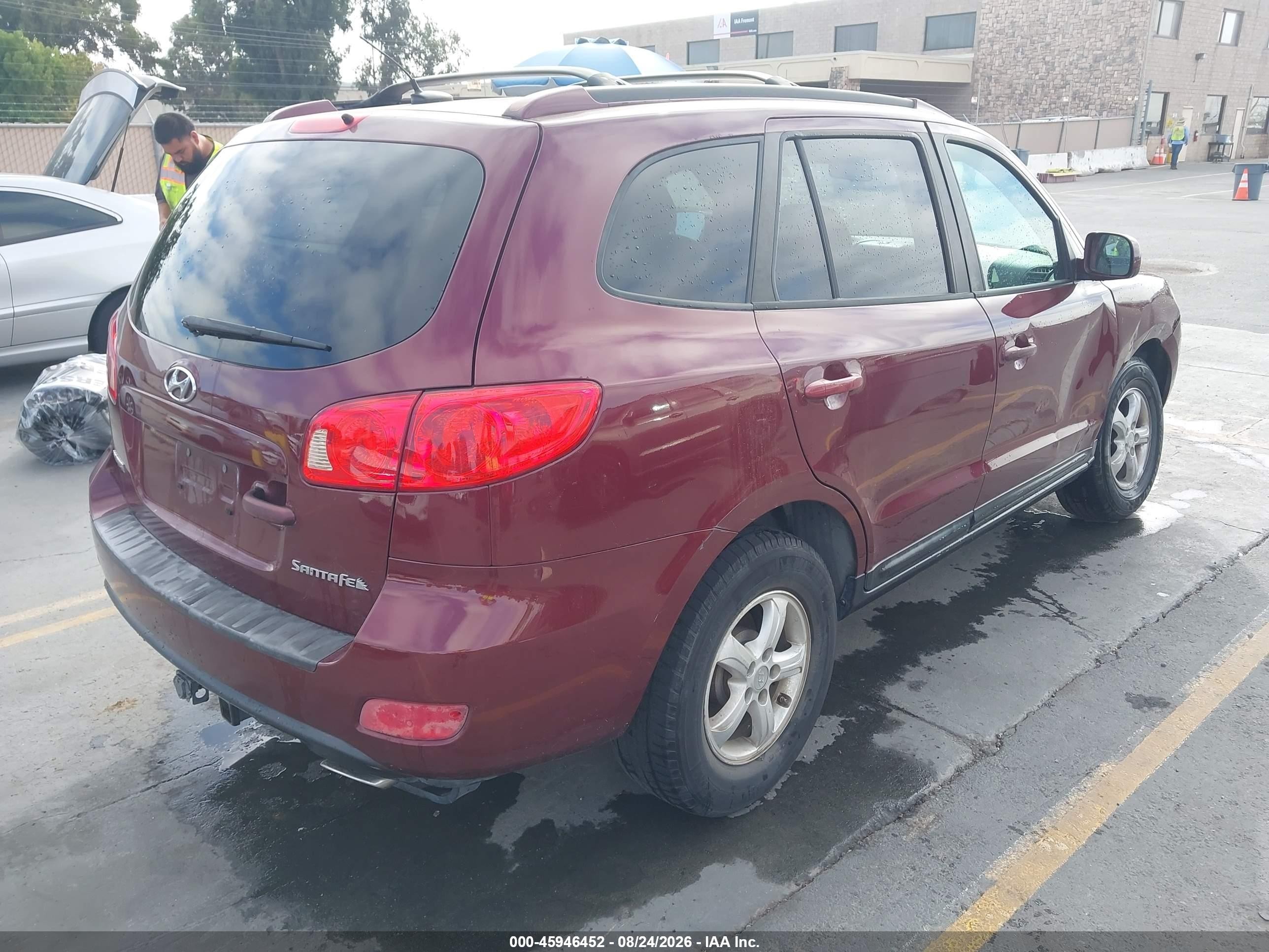 2007 Hyundai Santa Fe Gls Бордовый vin: 5NMSG13D17H090570