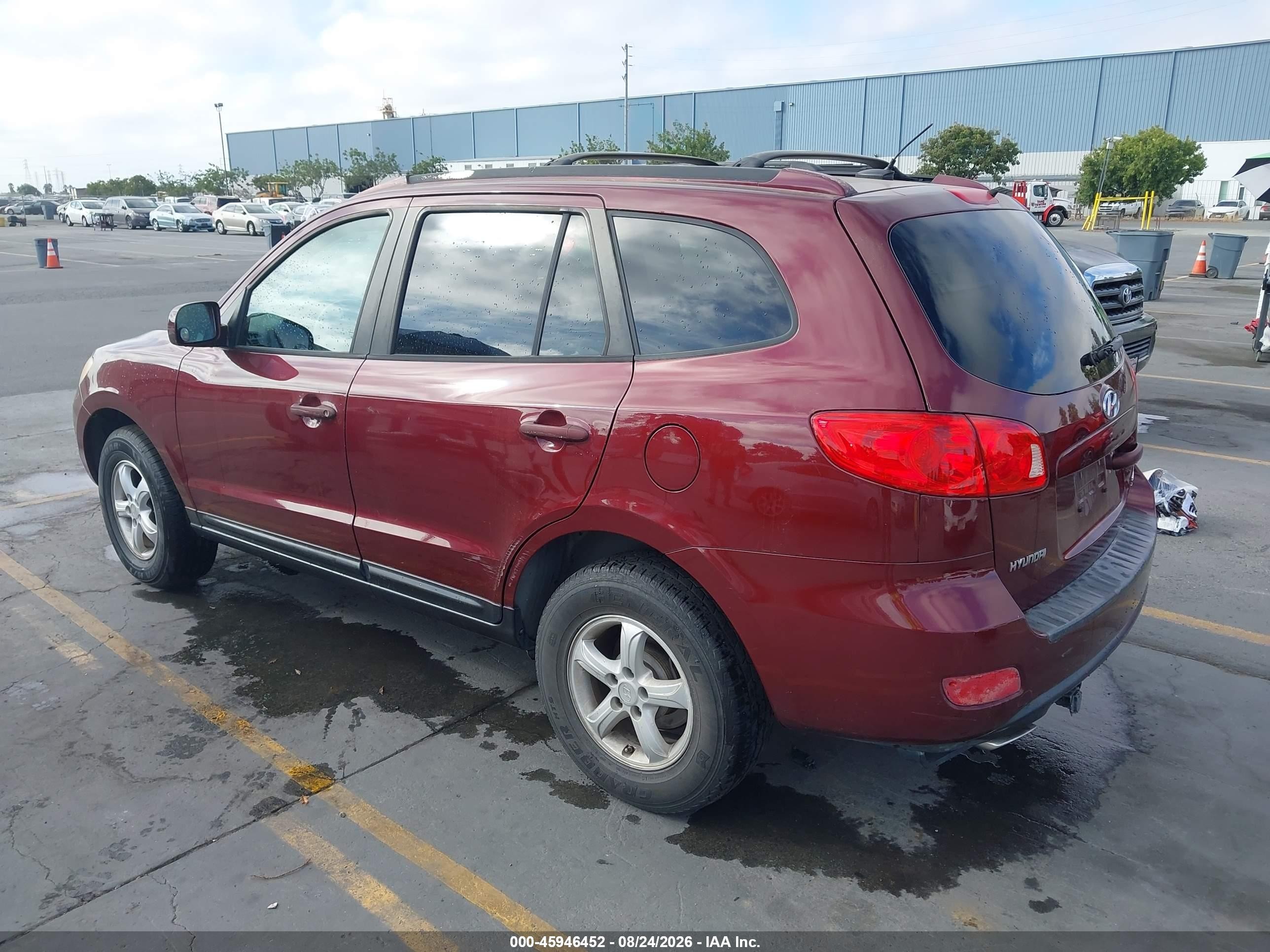 2007 Hyundai Santa Fe Gls Бордовый vin: 5NMSG13D17H090570