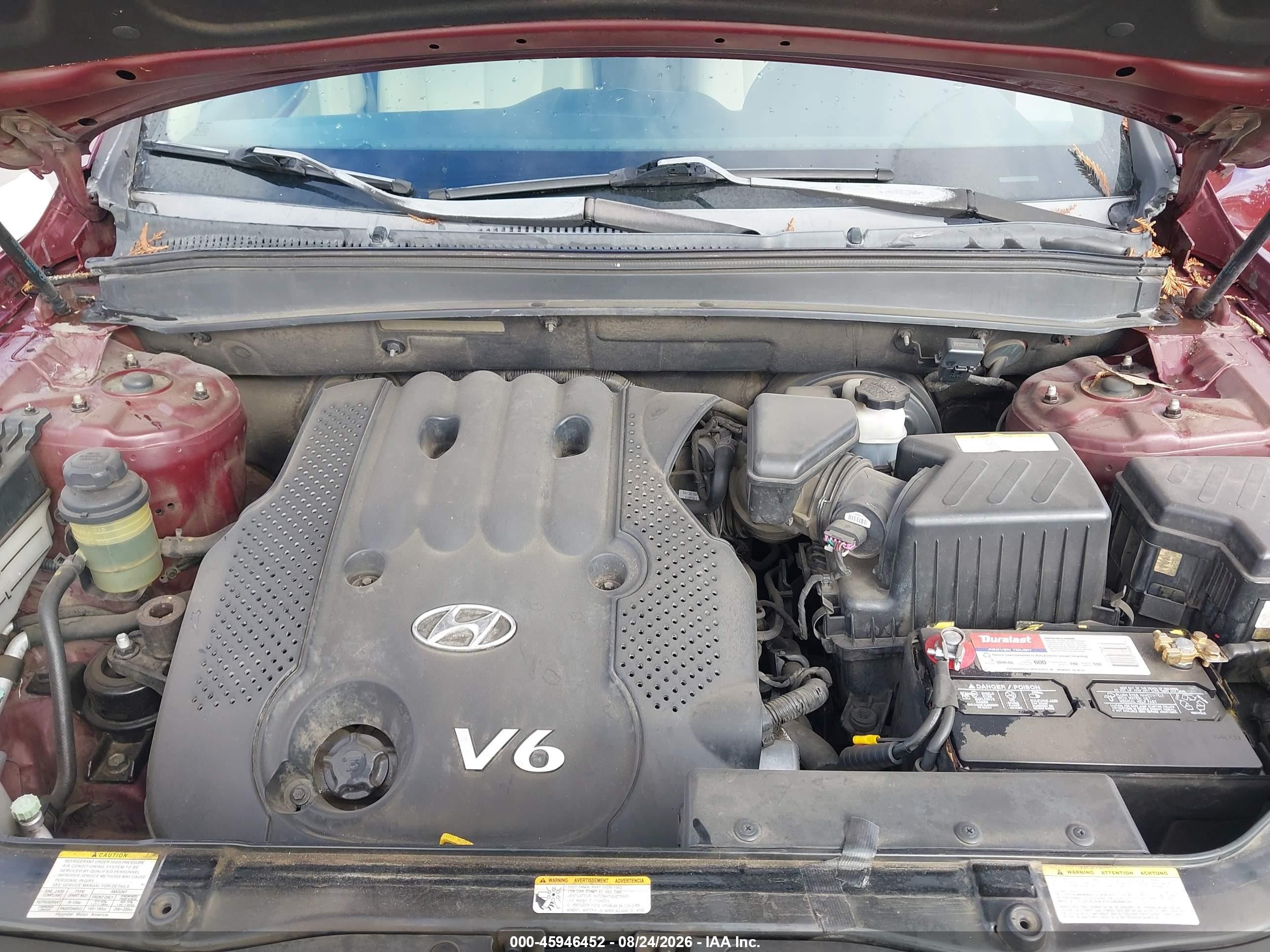 2007 Hyundai Santa Fe Gls Бордовый vin: 5NMSG13D17H090570