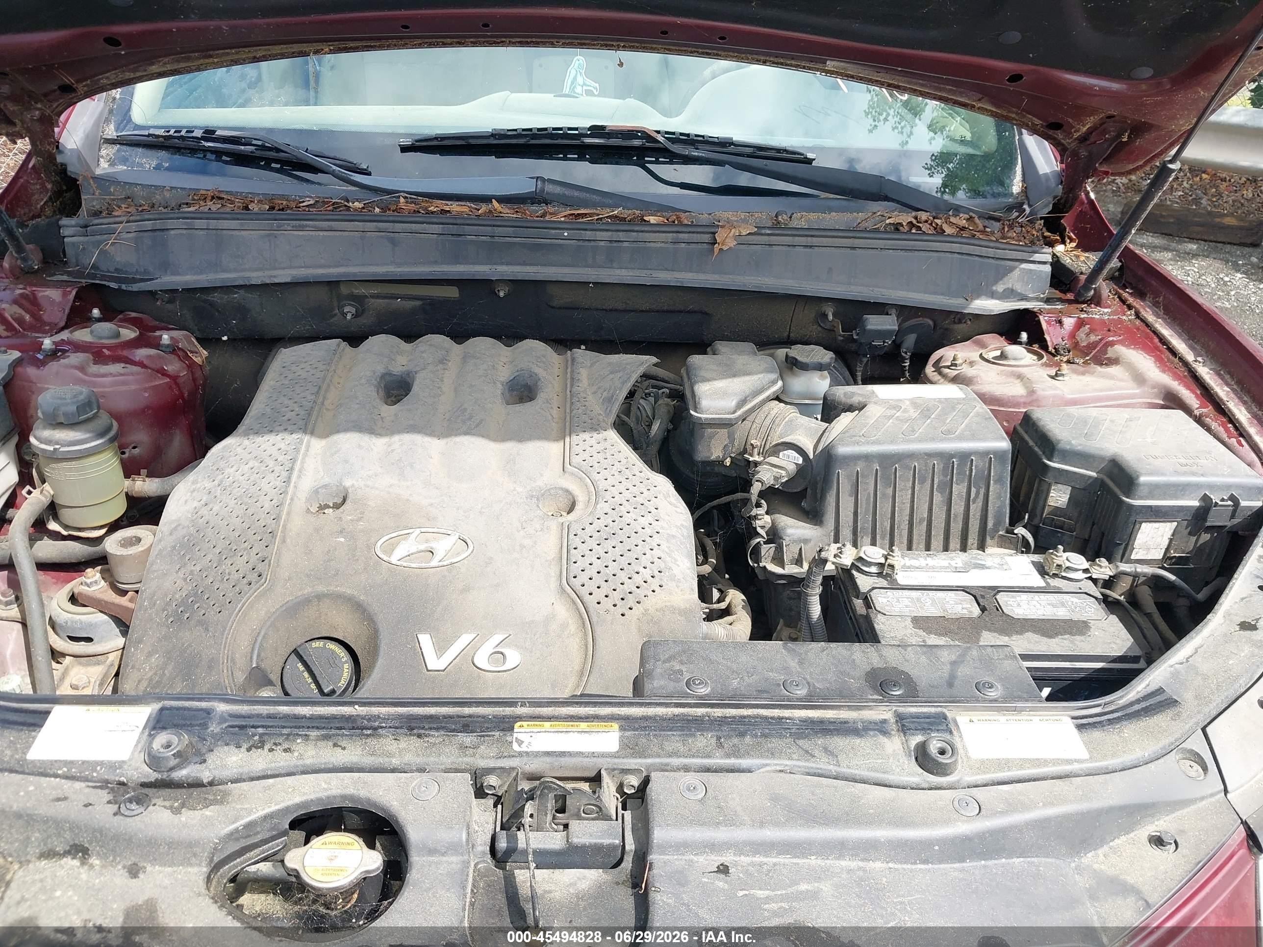 2007 Hyundai Santa Fe Gls Burgundy vin: 5NMSG13D17H094473