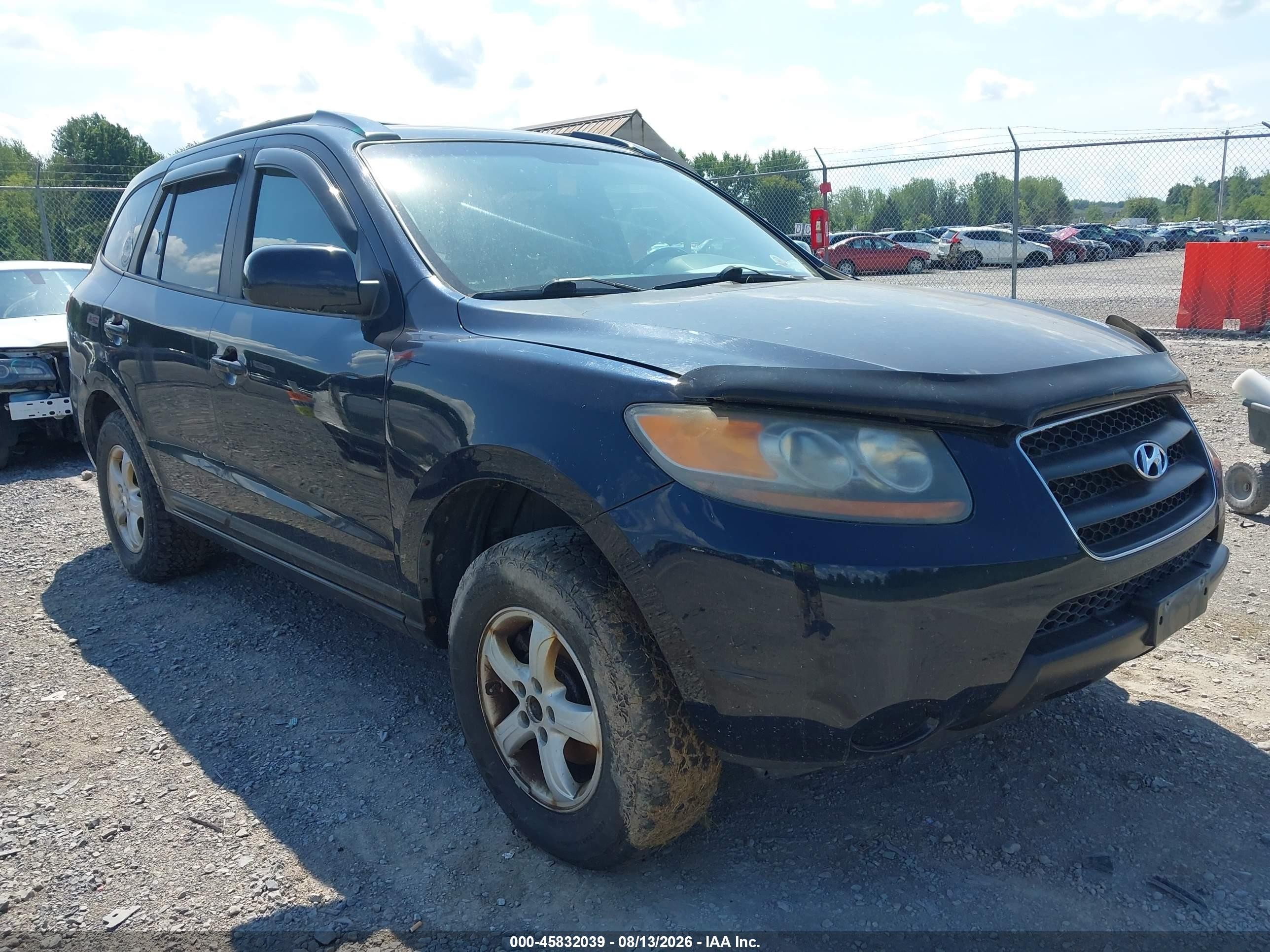 2007 Hyundai Santa Fe Gls Dark Blue vin: 5NMSG13D17H111546
