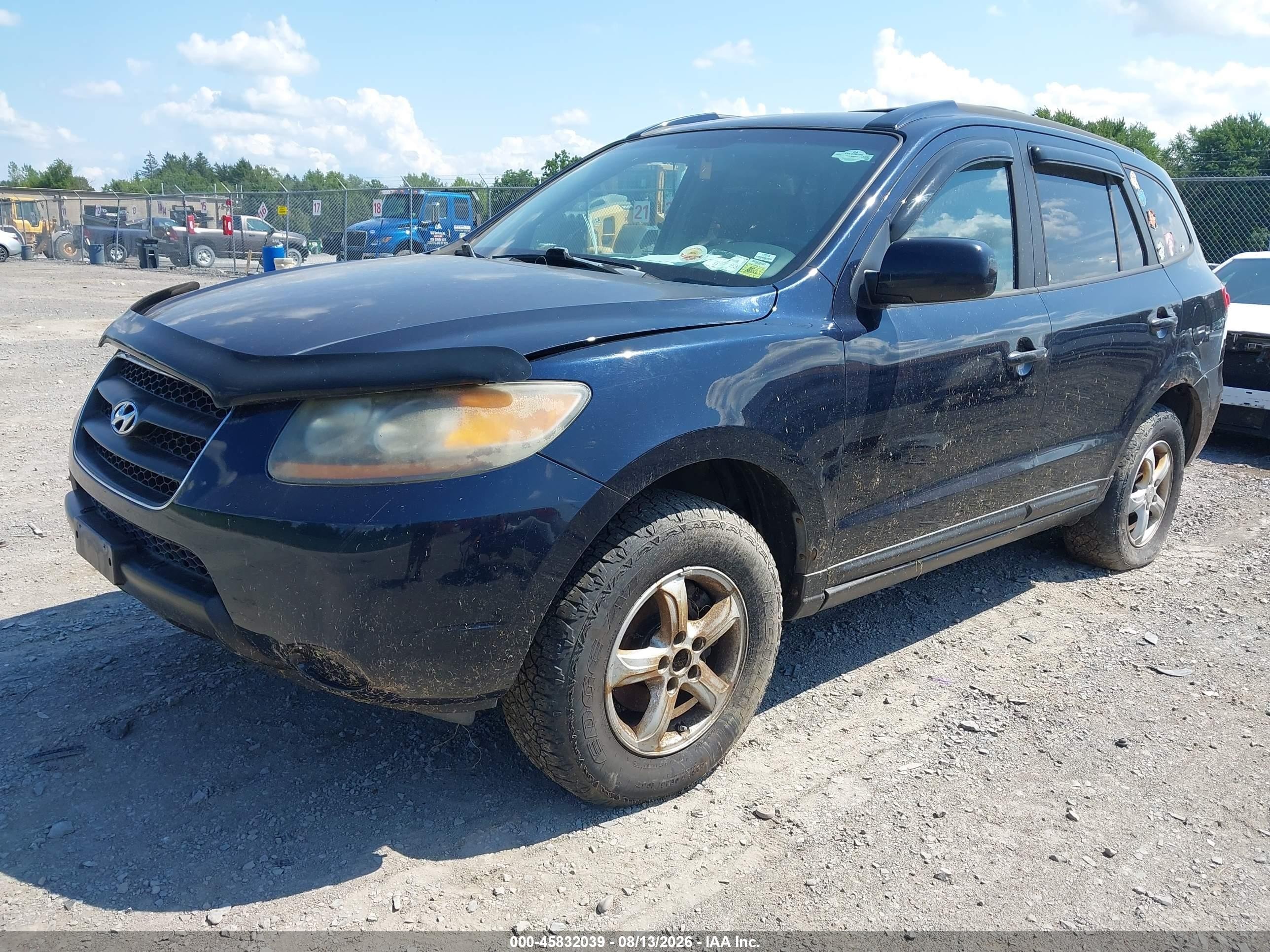 2007 Hyundai Santa Fe Gls Dark Blue vin: 5NMSG13D17H111546