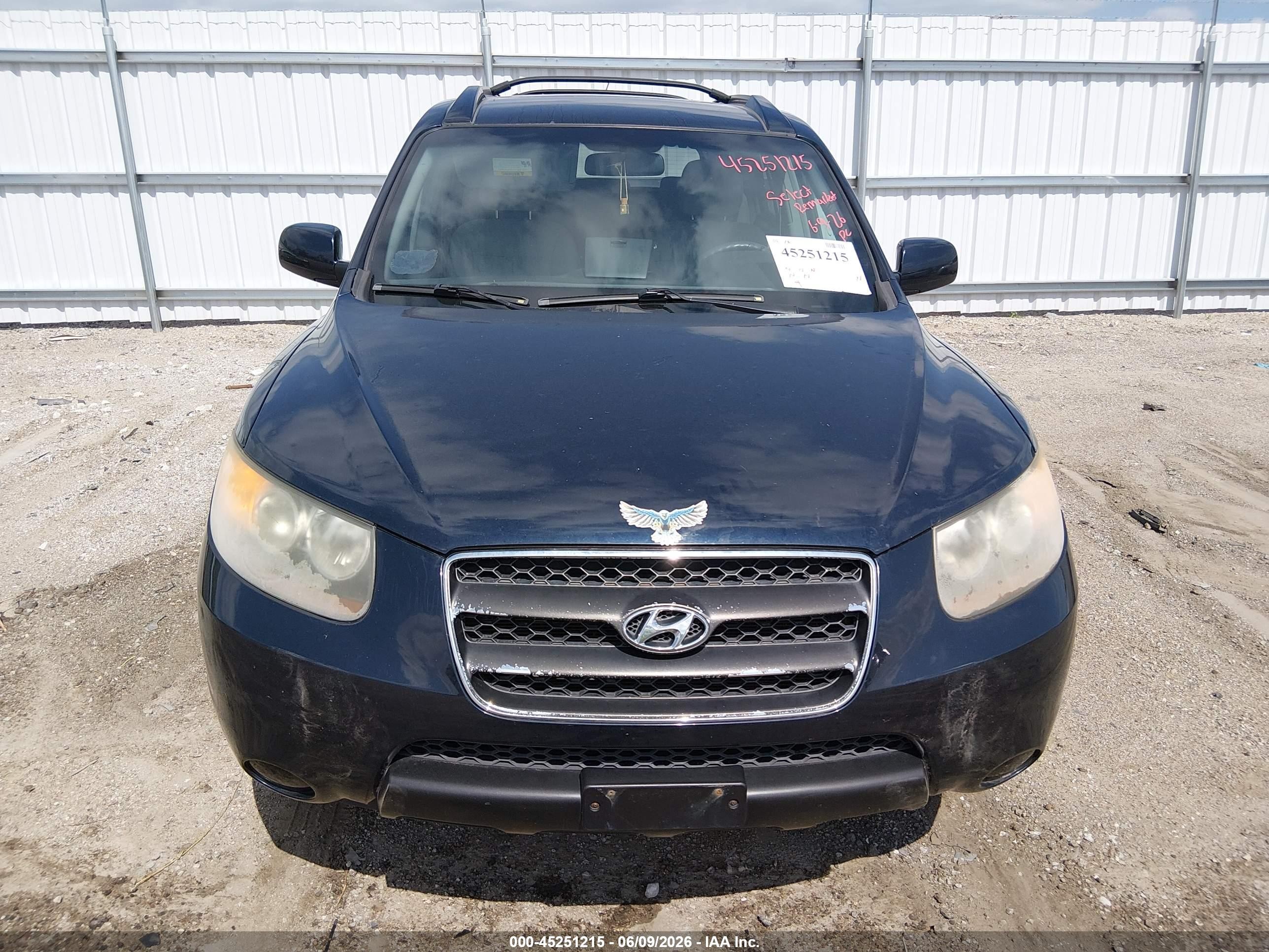 2007 Hyundai Santa Fe Gls Dark Blue vin: 5NMSG13D17H116522