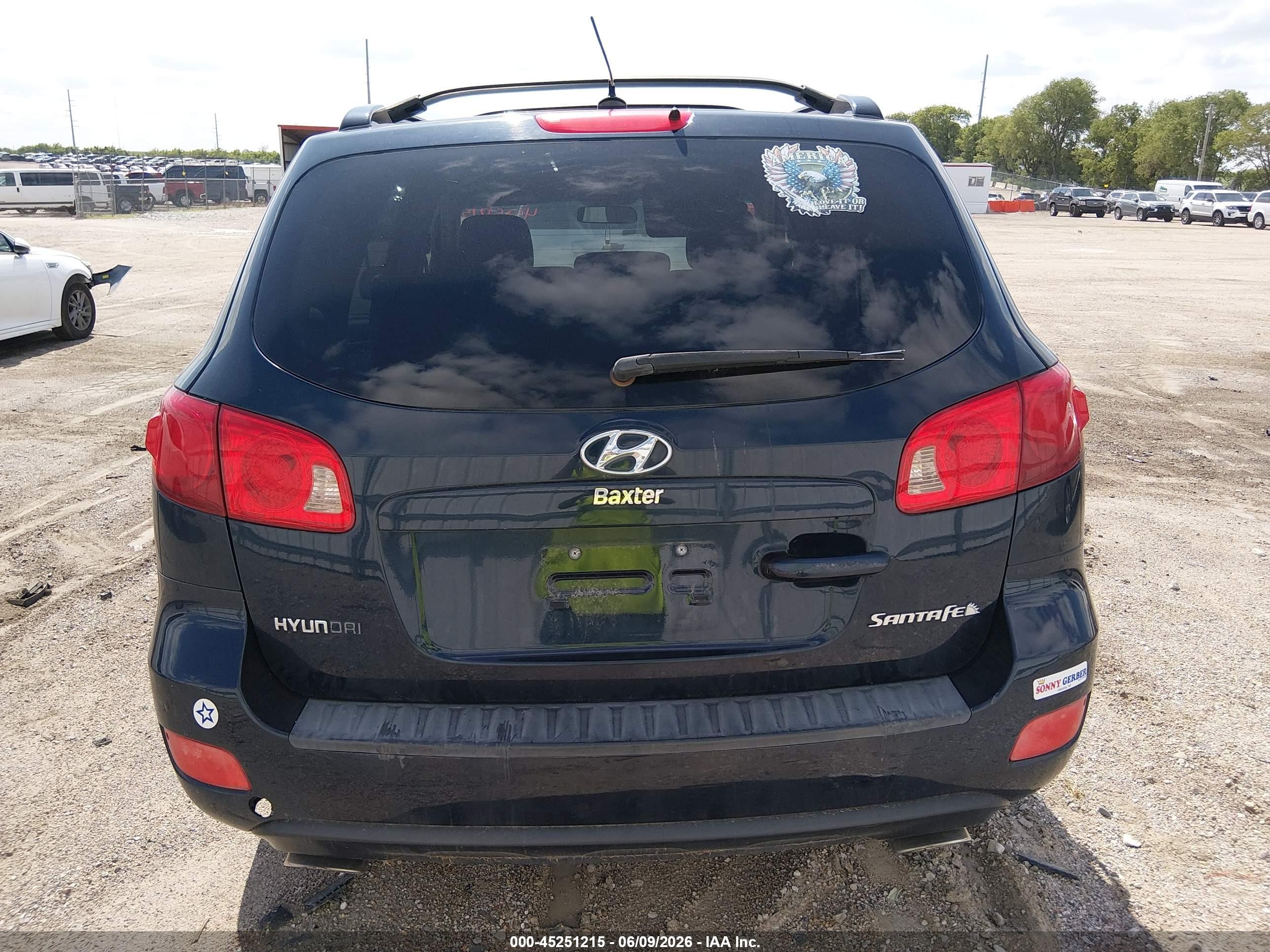 2007 Hyundai Santa Fe Gls Dark Blue vin: 5NMSG13D17H116522