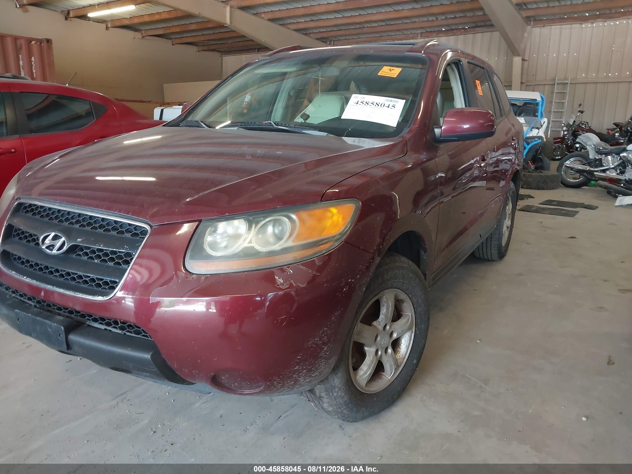 2007 Hyundai Santa Fe Gls Бордовый vin: 5NMSG13D17H127181