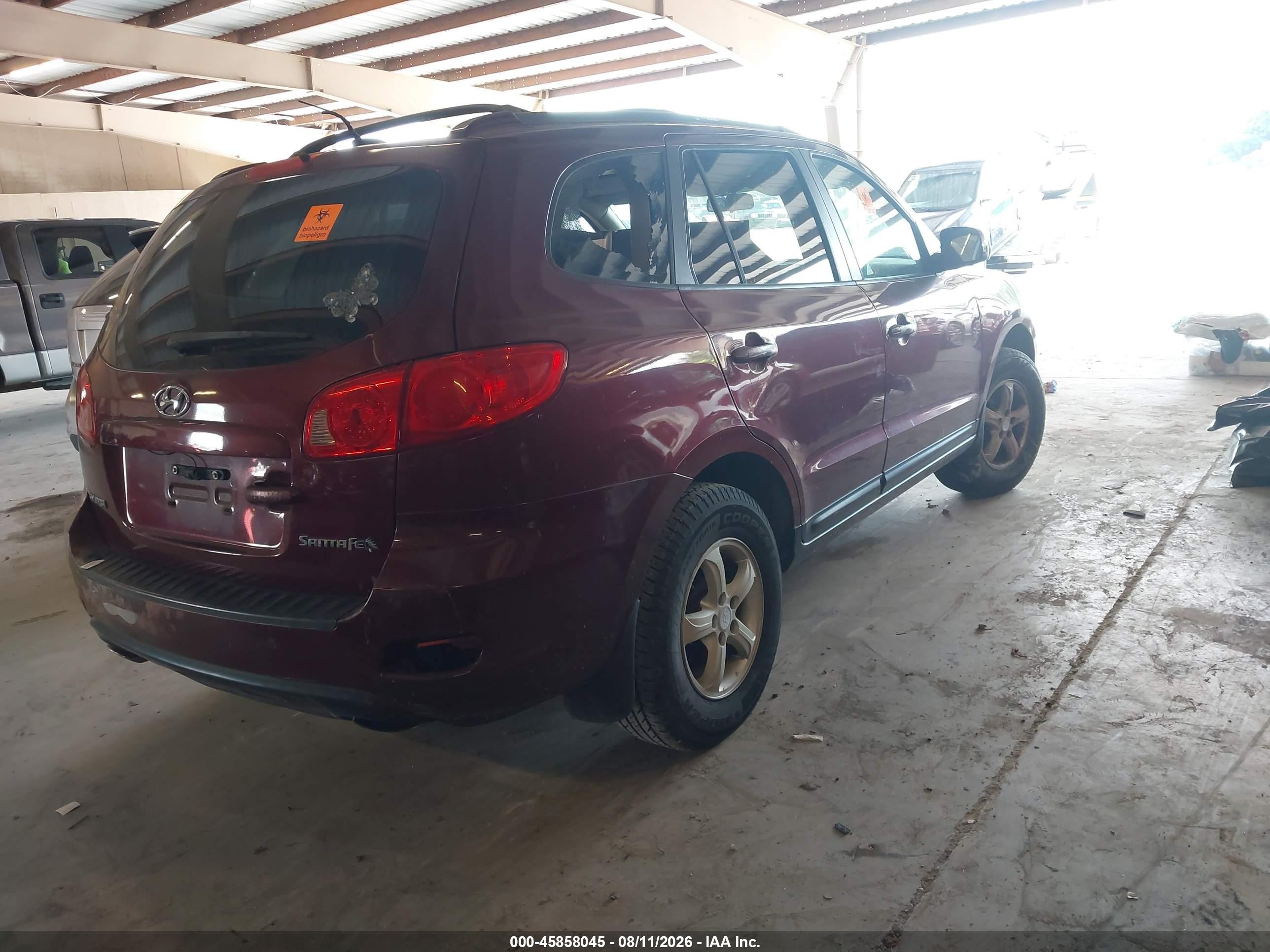 2007 Hyundai Santa Fe Gls Бордовый vin: 5NMSG13D17H127181