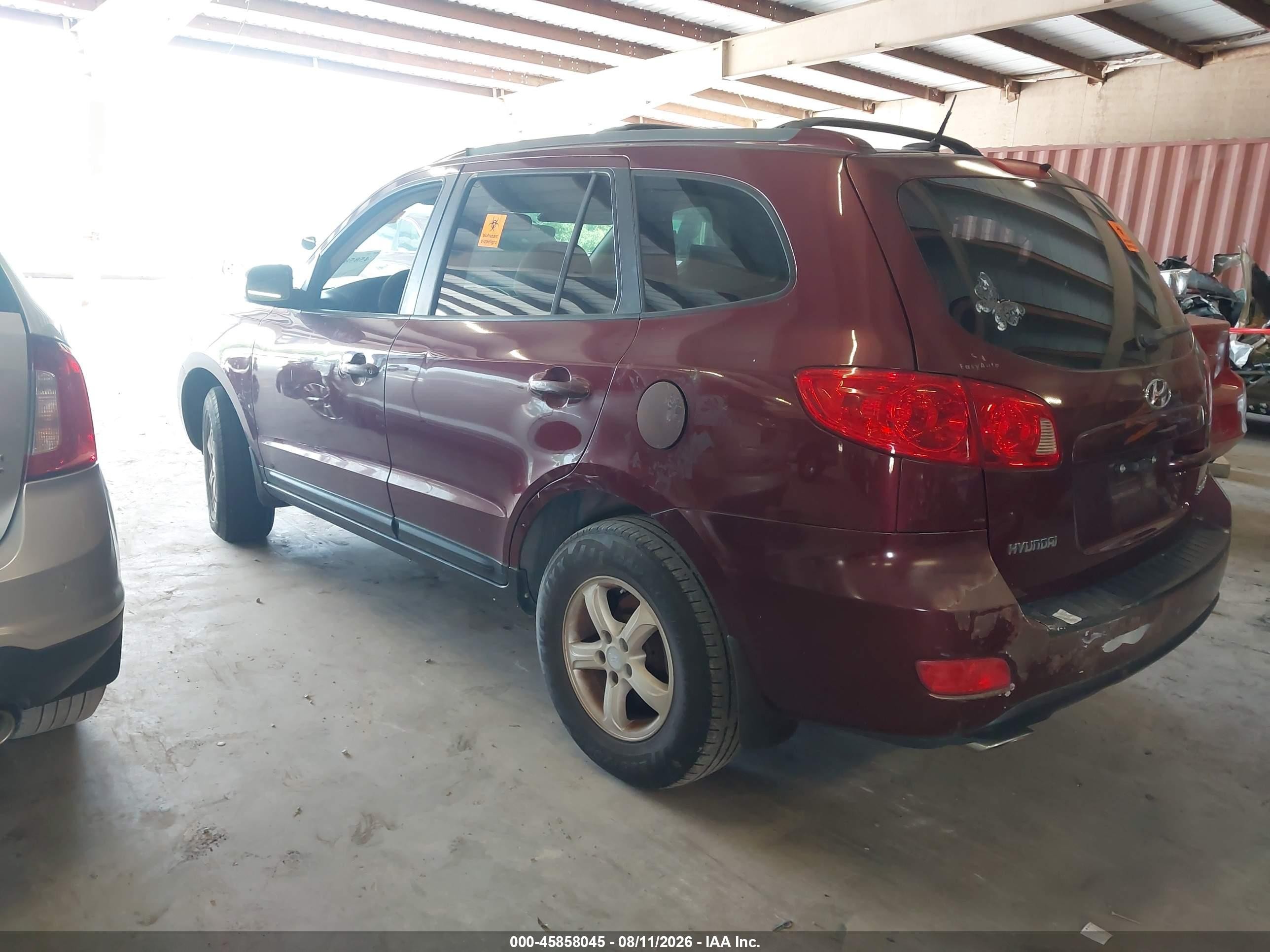 2007 Hyundai Santa Fe Gls Бордовый vin: 5NMSG13D17H127181