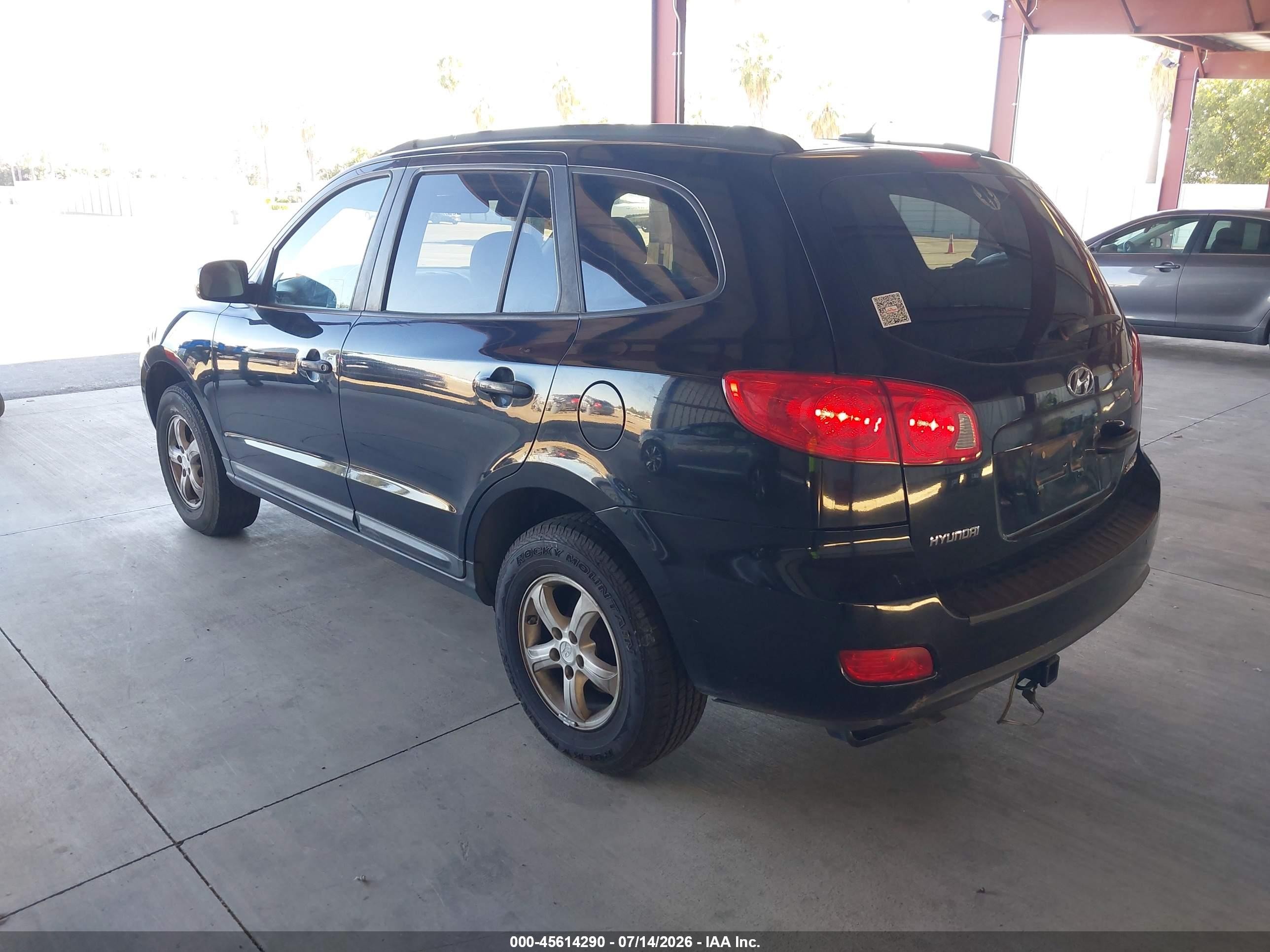 2008 Hyundai Santa Fe Gls Black vin: 5NMSG13D18H129692