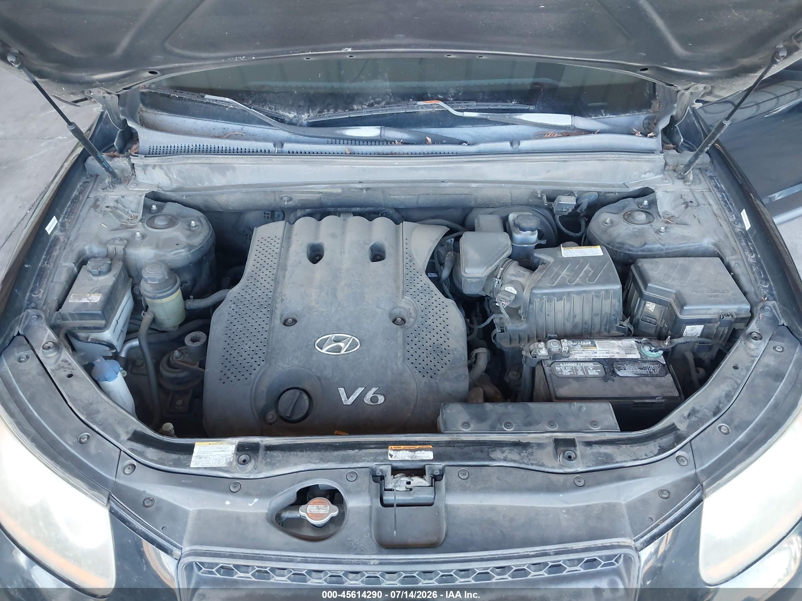 2008 Hyundai Santa Fe Gls Black vin: 5NMSG13D18H129692