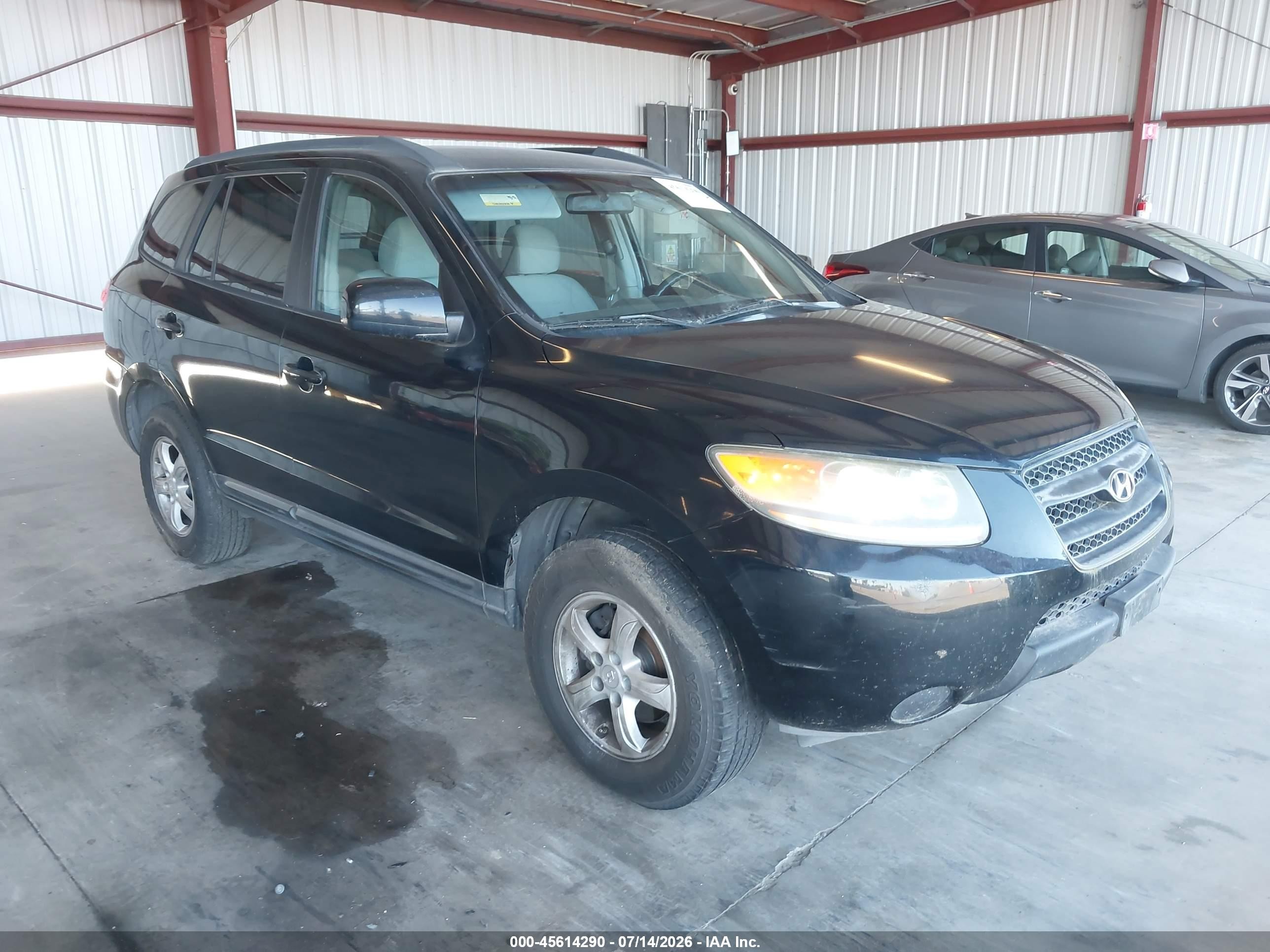 2008 Hyundai Santa Fe Gls Black vin: 5NMSG13D18H129692