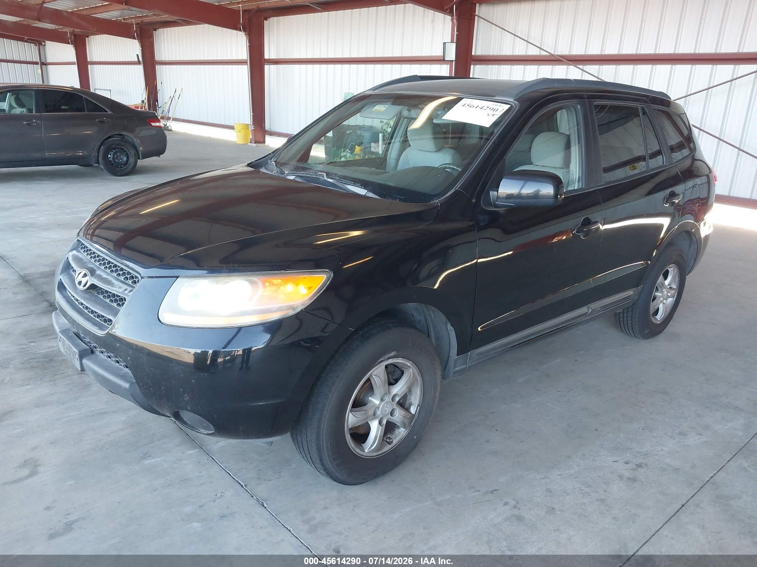 2008 Hyundai Santa Fe Gls Black vin: 5NMSG13D18H129692