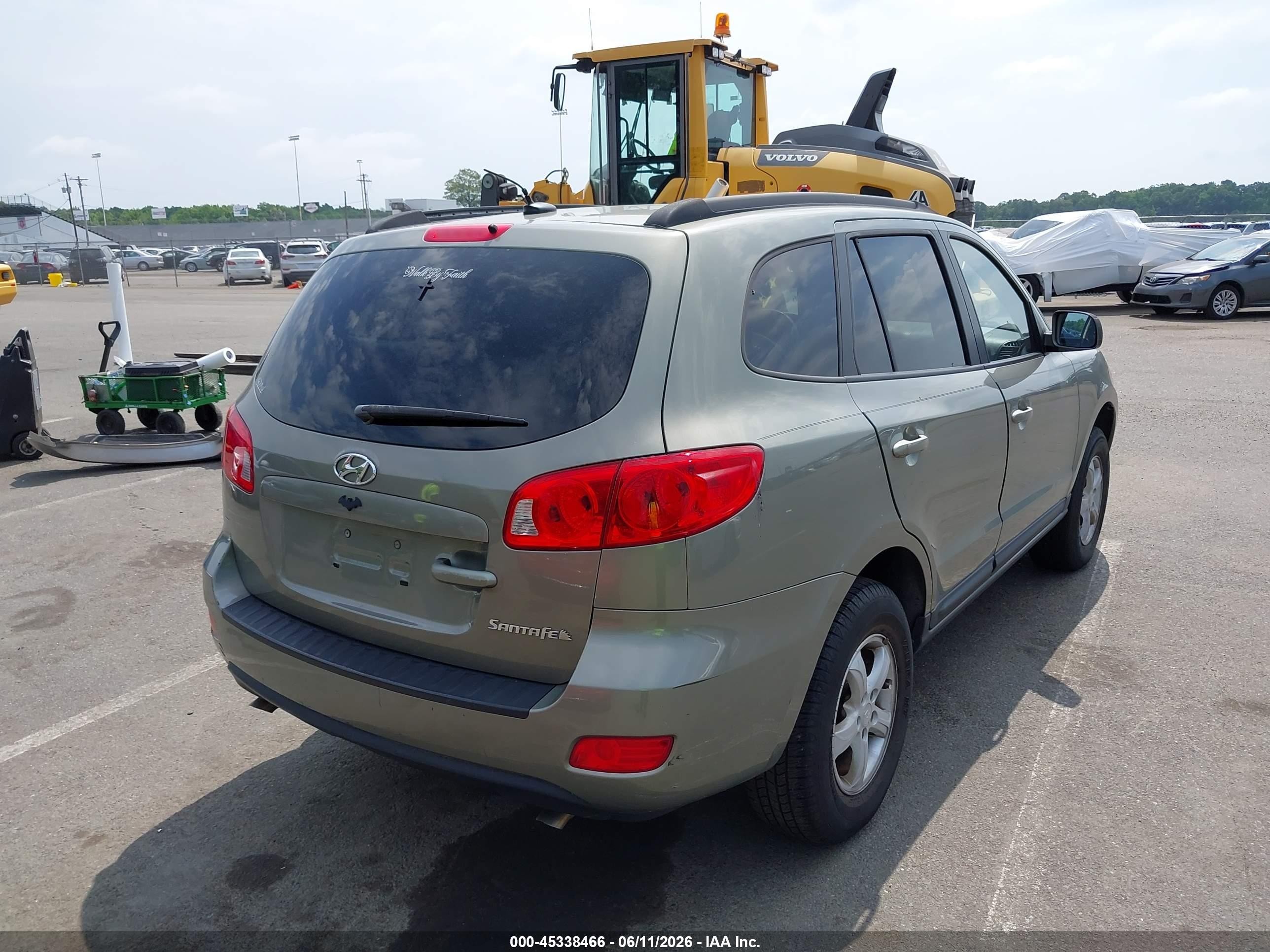 2008 Hyundai Santa Fe Gls Green vin: 5NMSG13D18H157797