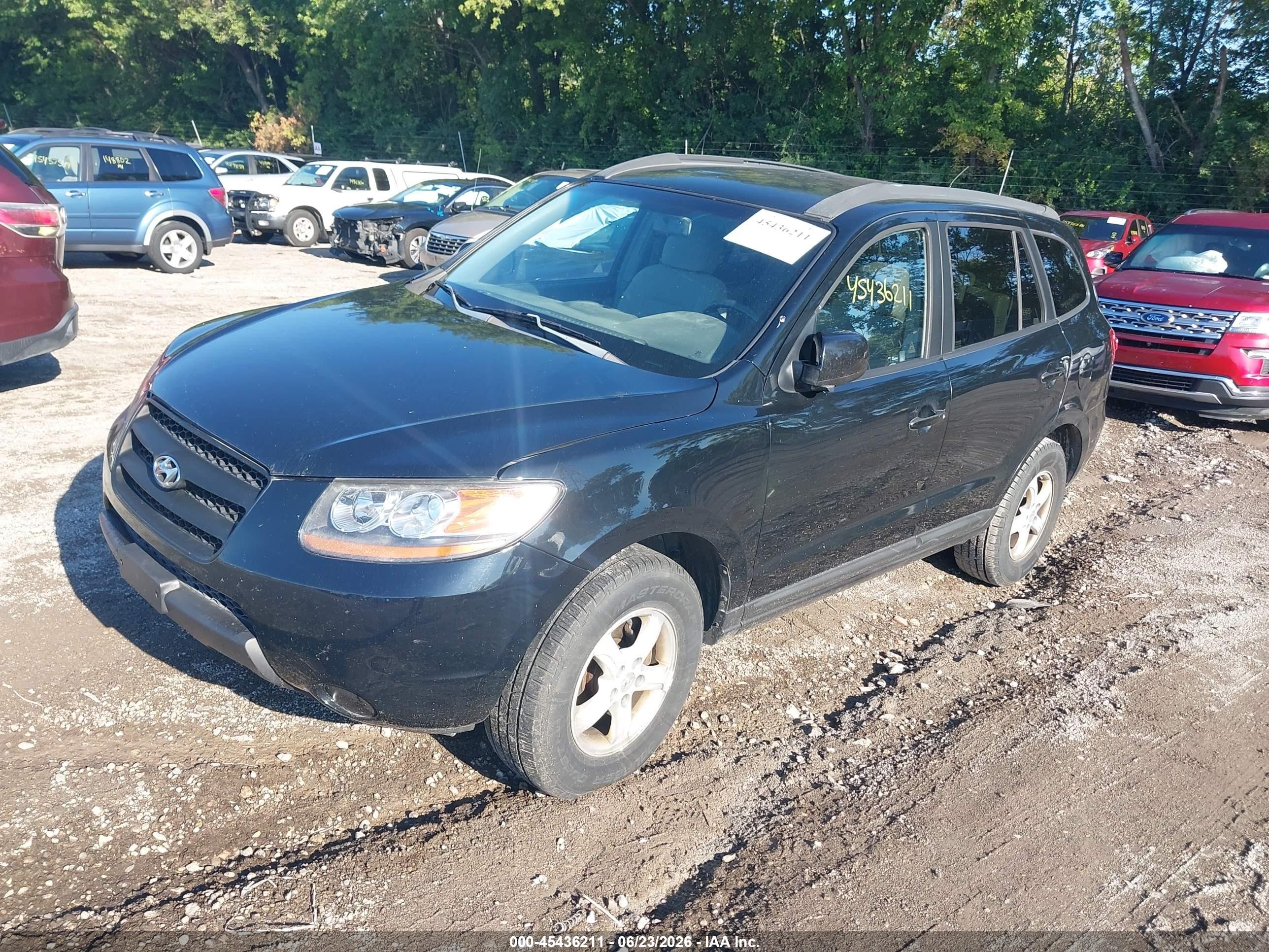 2008 Hyundai Santa Fe Gls Black vin: 5NMSG13D18H181744