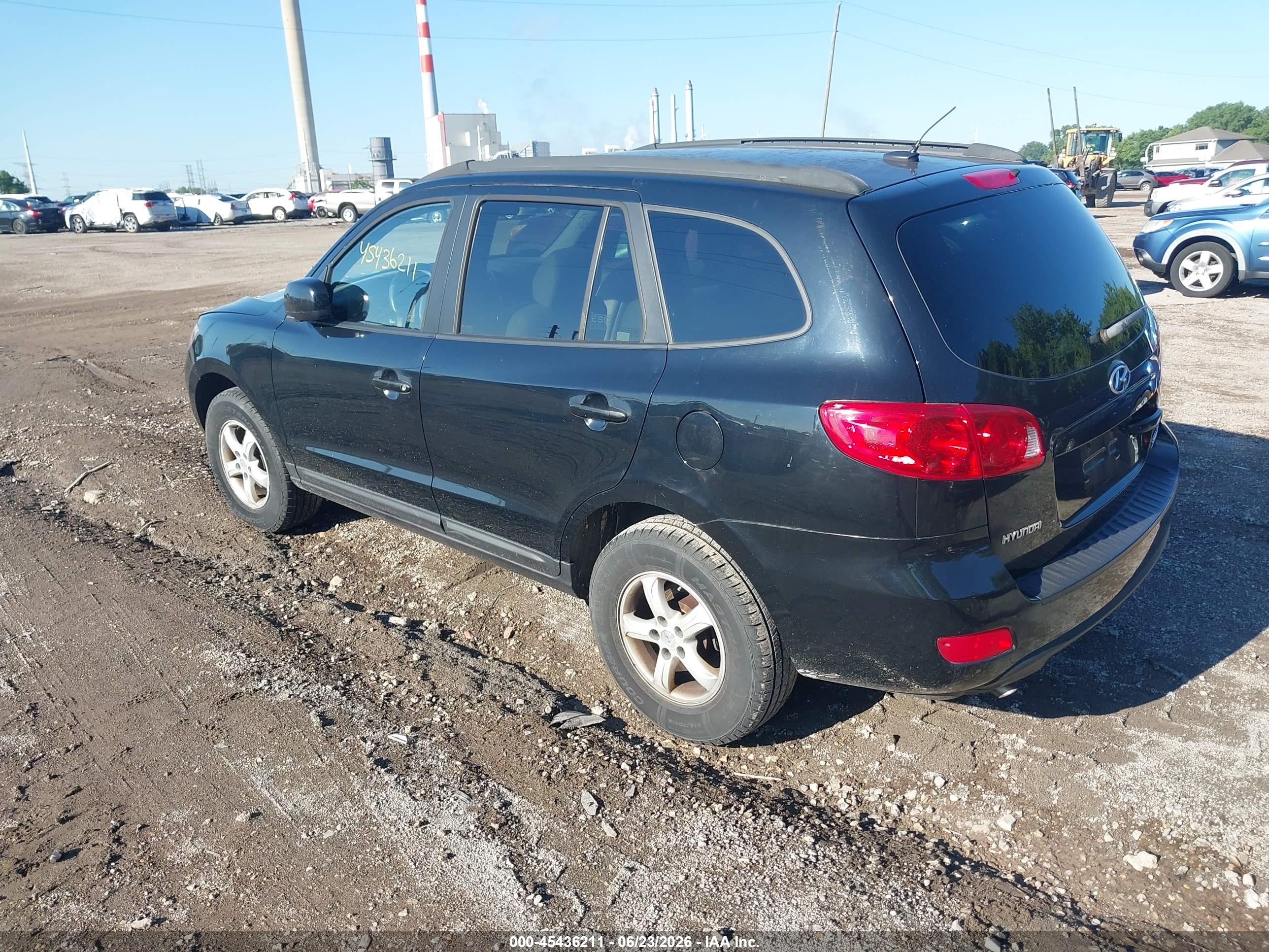 2008 Hyundai Santa Fe Gls Black vin: 5NMSG13D18H181744