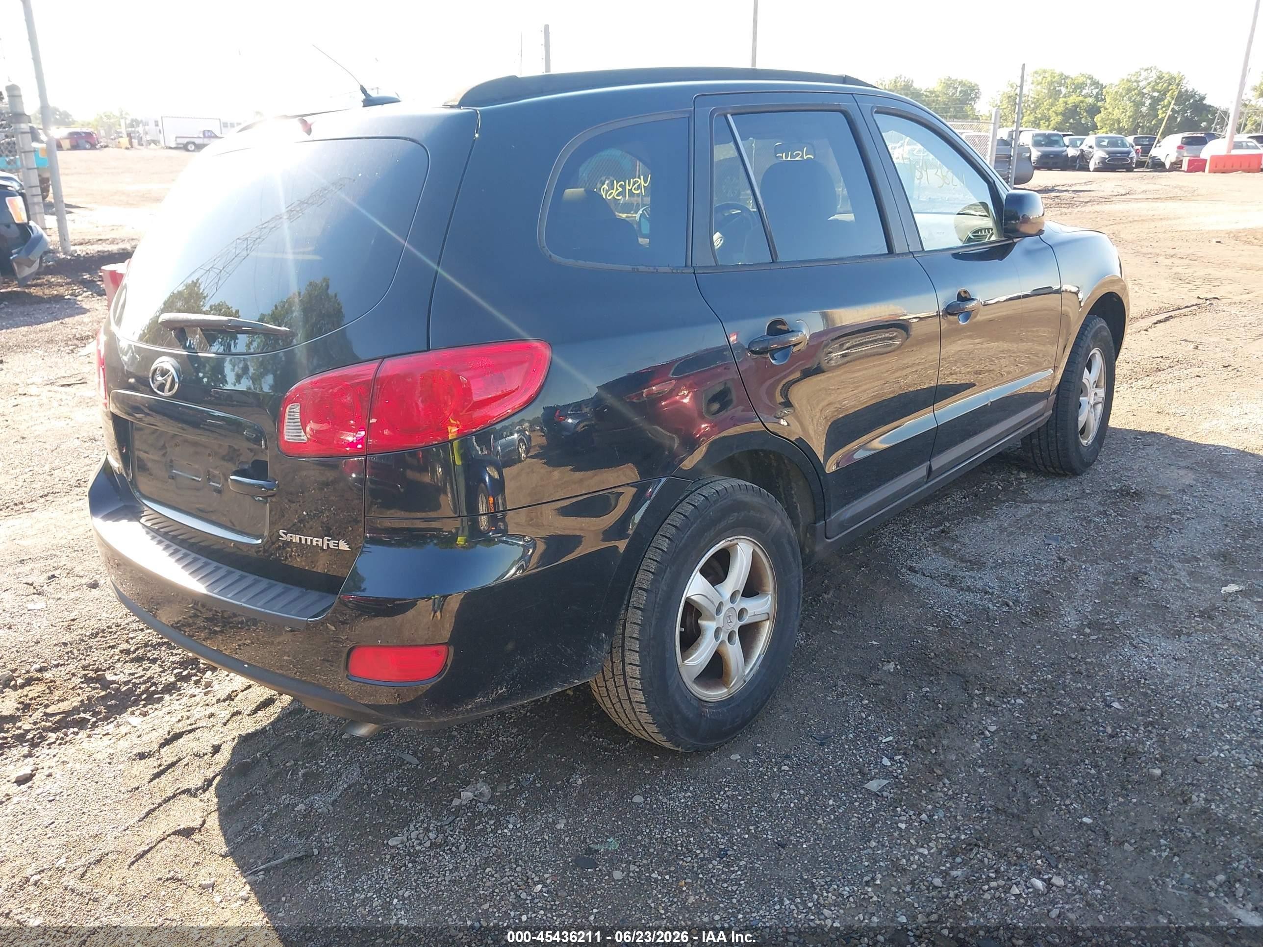 2008 Hyundai Santa Fe Gls Black vin: 5NMSG13D18H181744