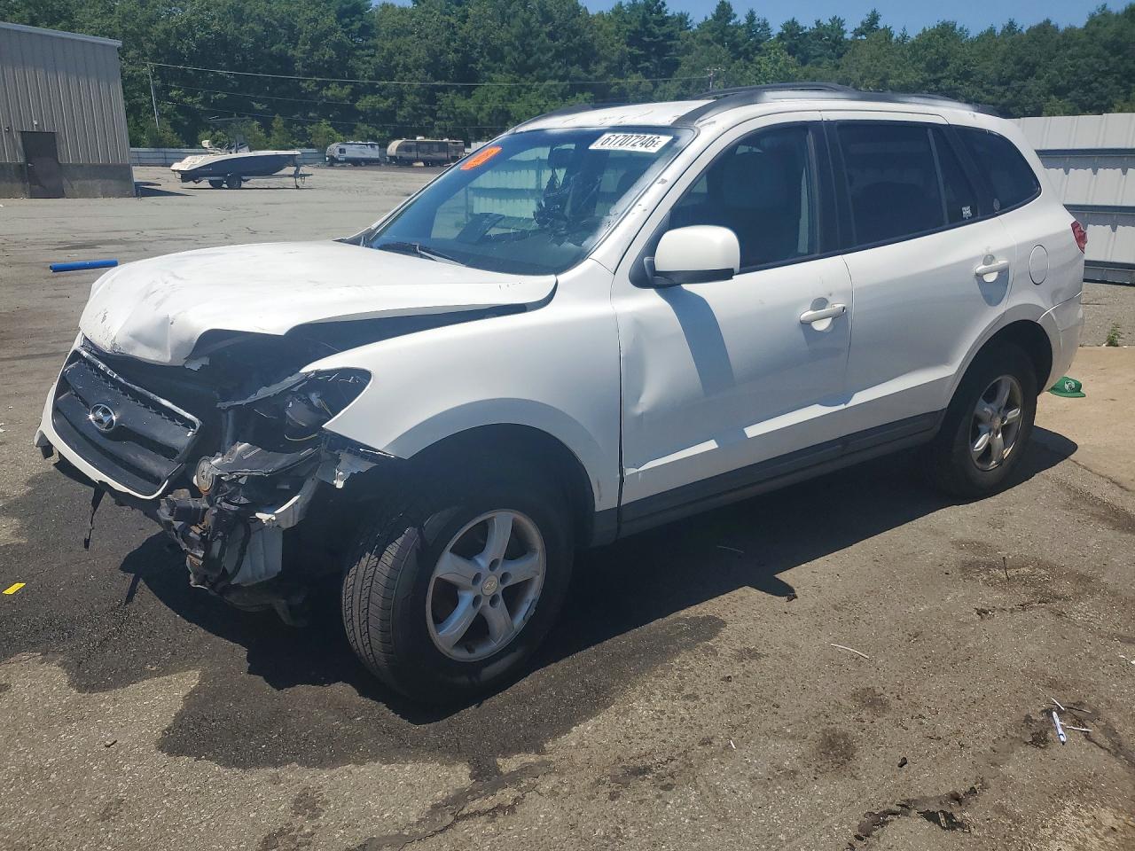 2008 Hyundai Santa Fe Gls White vin: 5NMSG13D18H192632