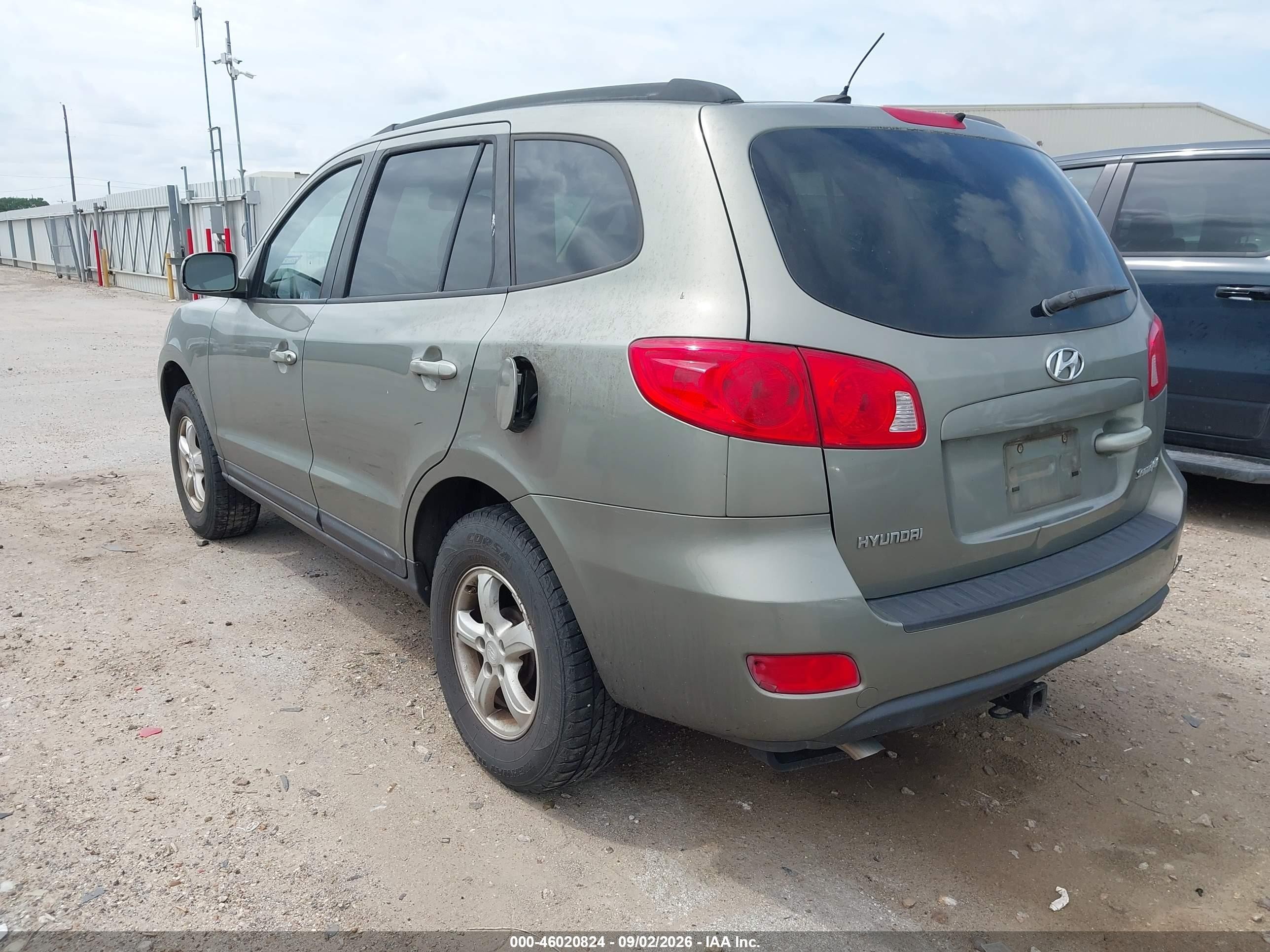 2008 Hyundai Santa Fe Gls Green vin: 5NMSG13D18H220137