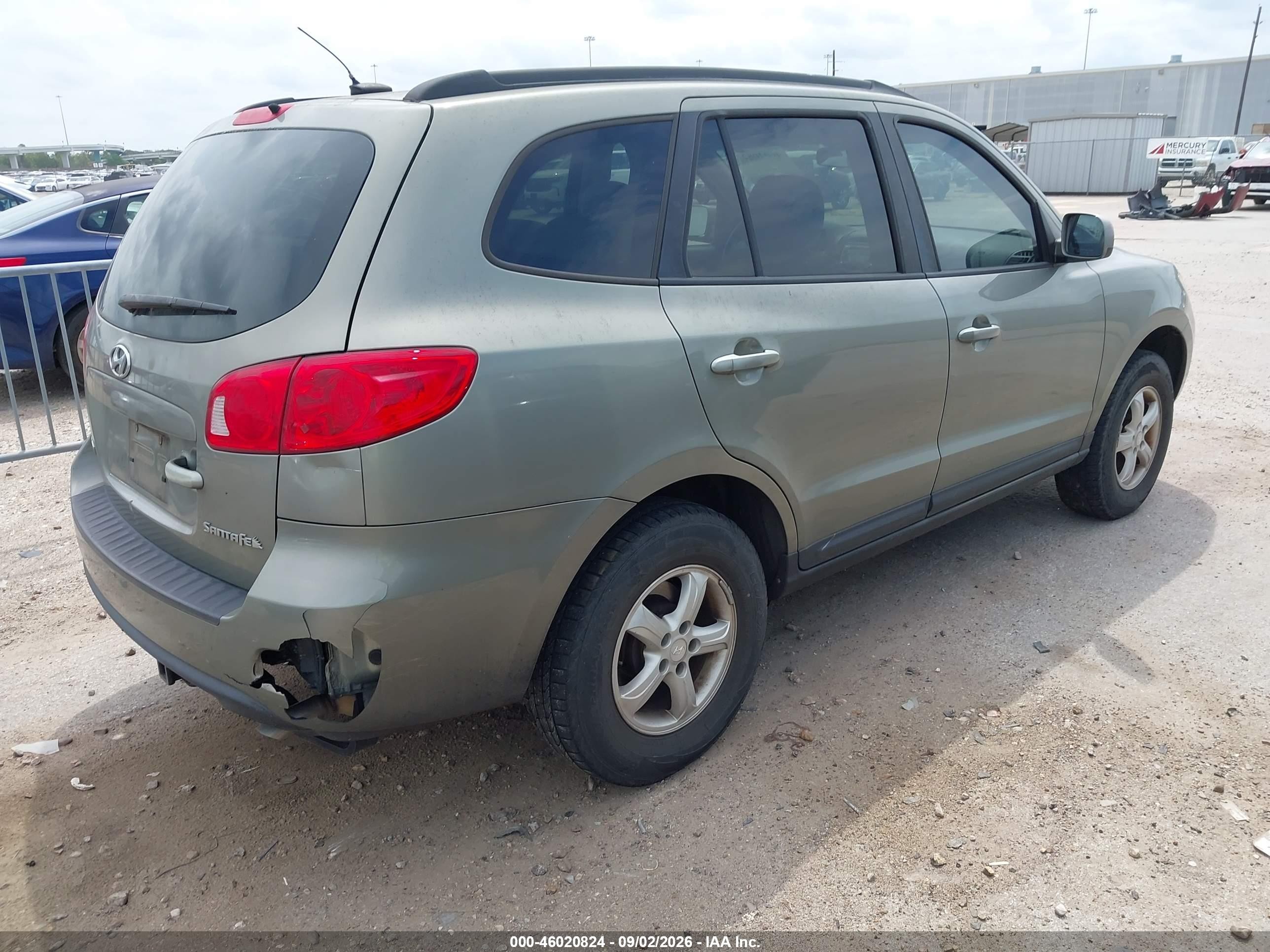 2008 Hyundai Santa Fe Gls Green vin: 5NMSG13D18H220137