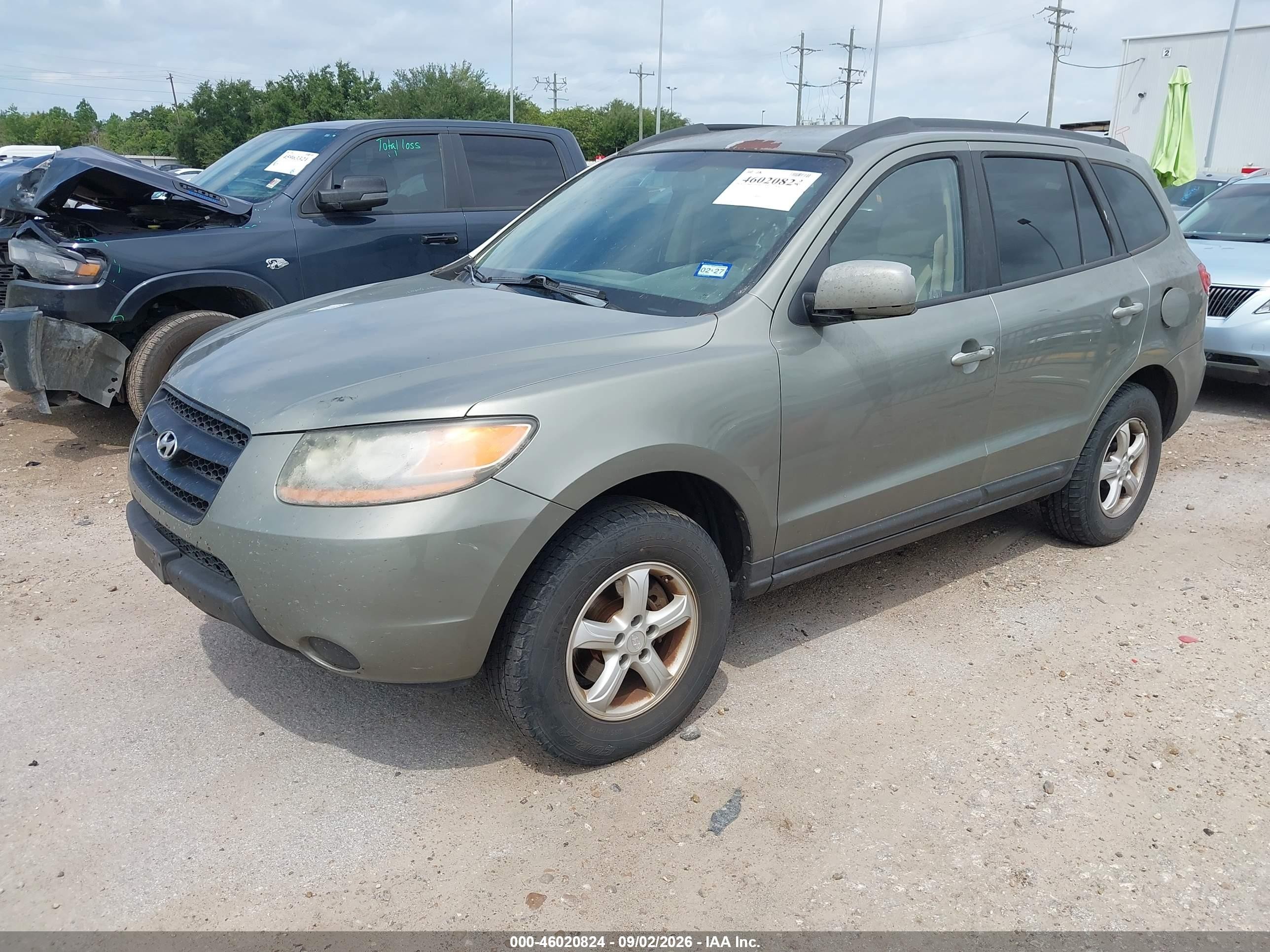 2008 Hyundai Santa Fe Gls Green vin: 5NMSG13D18H220137