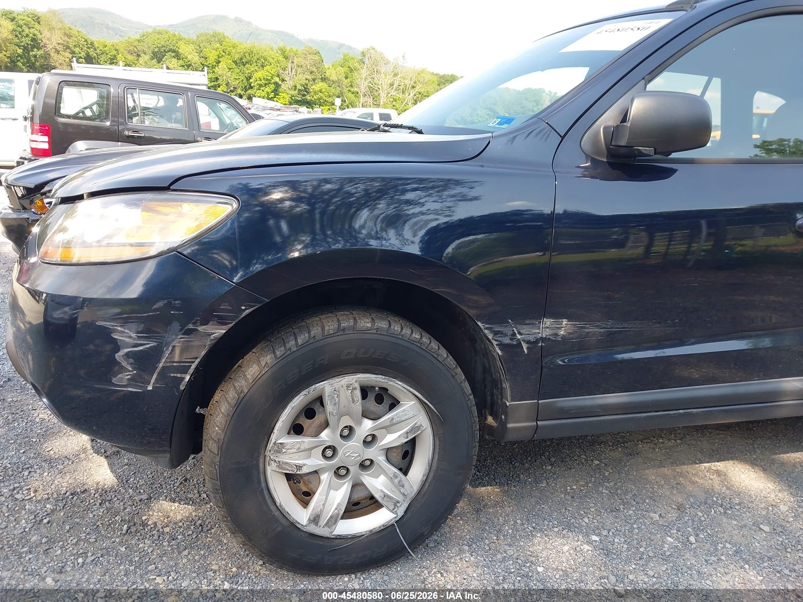 2009 Hyundai Santa Fe Gls Black vin: 5NMSG13D19H251390