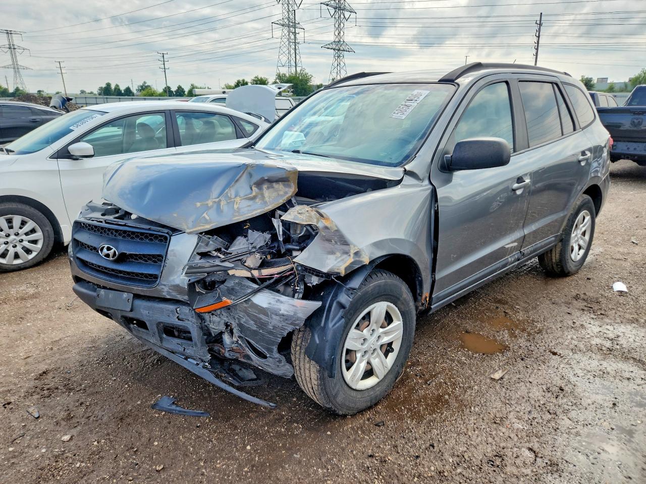 2009 Hyundai Santa Fe Gls Gray vin: 5NMSG13D19H308607