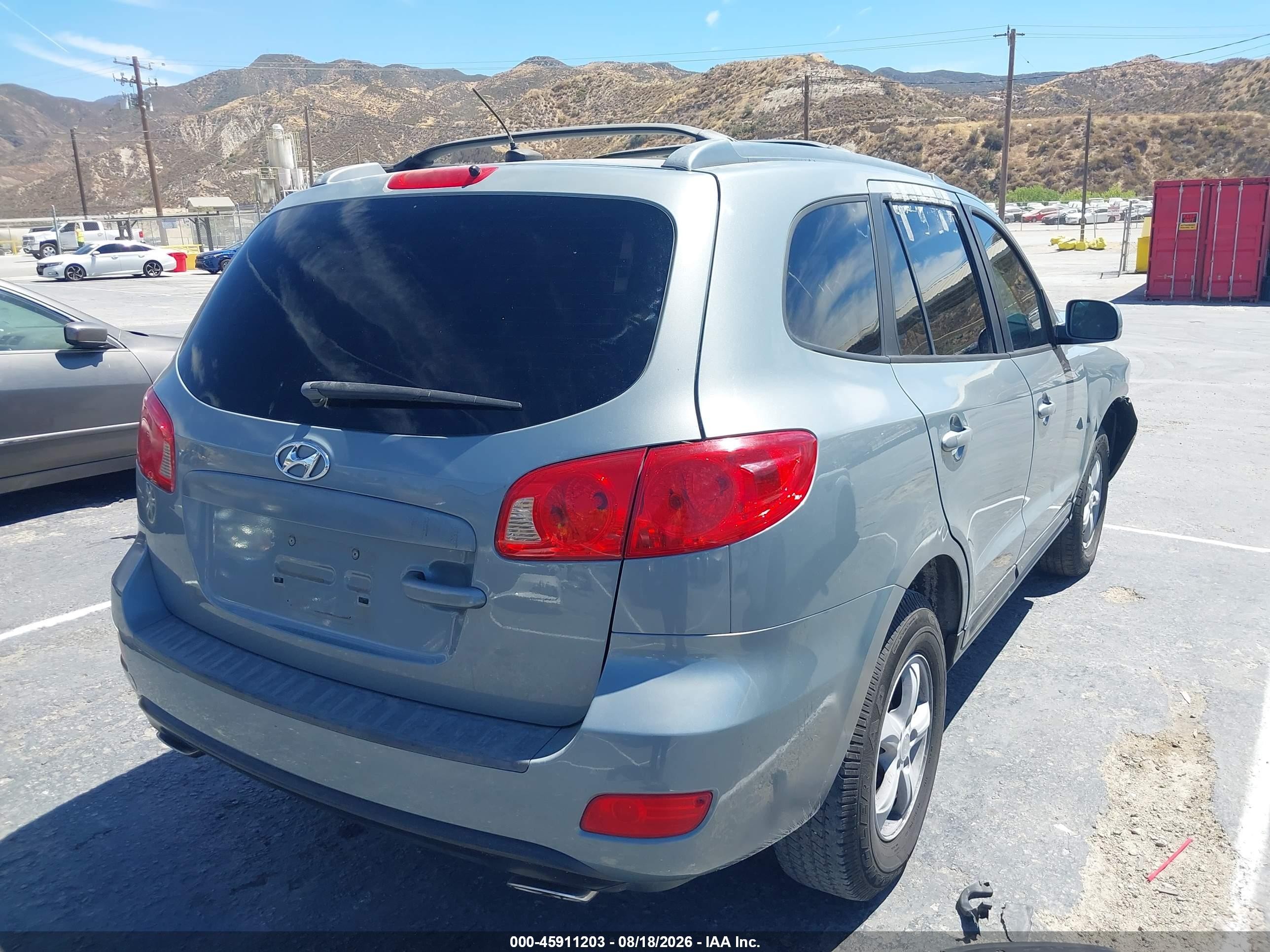 2007 Hyundai Santa Fe Gls Light Blue vin: 5NMSG13D27H054595