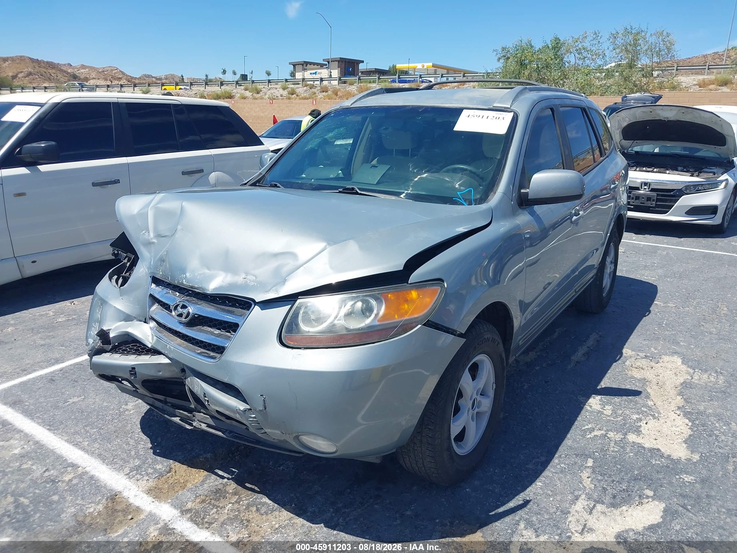 2007 Hyundai Santa Fe Gls Light Blue vin: 5NMSG13D27H054595