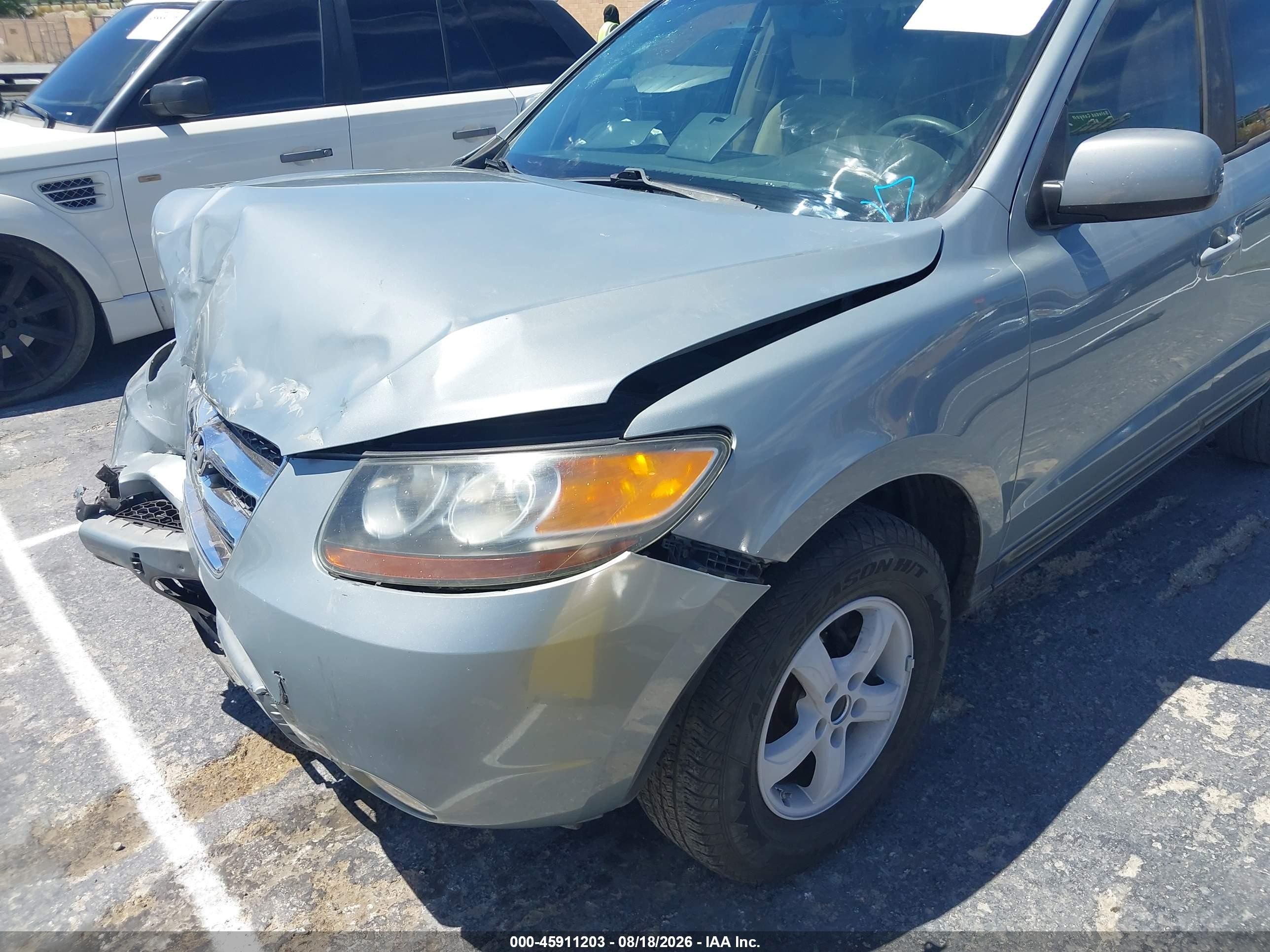2007 Hyundai Santa Fe Gls Light Blue vin: 5NMSG13D27H054595