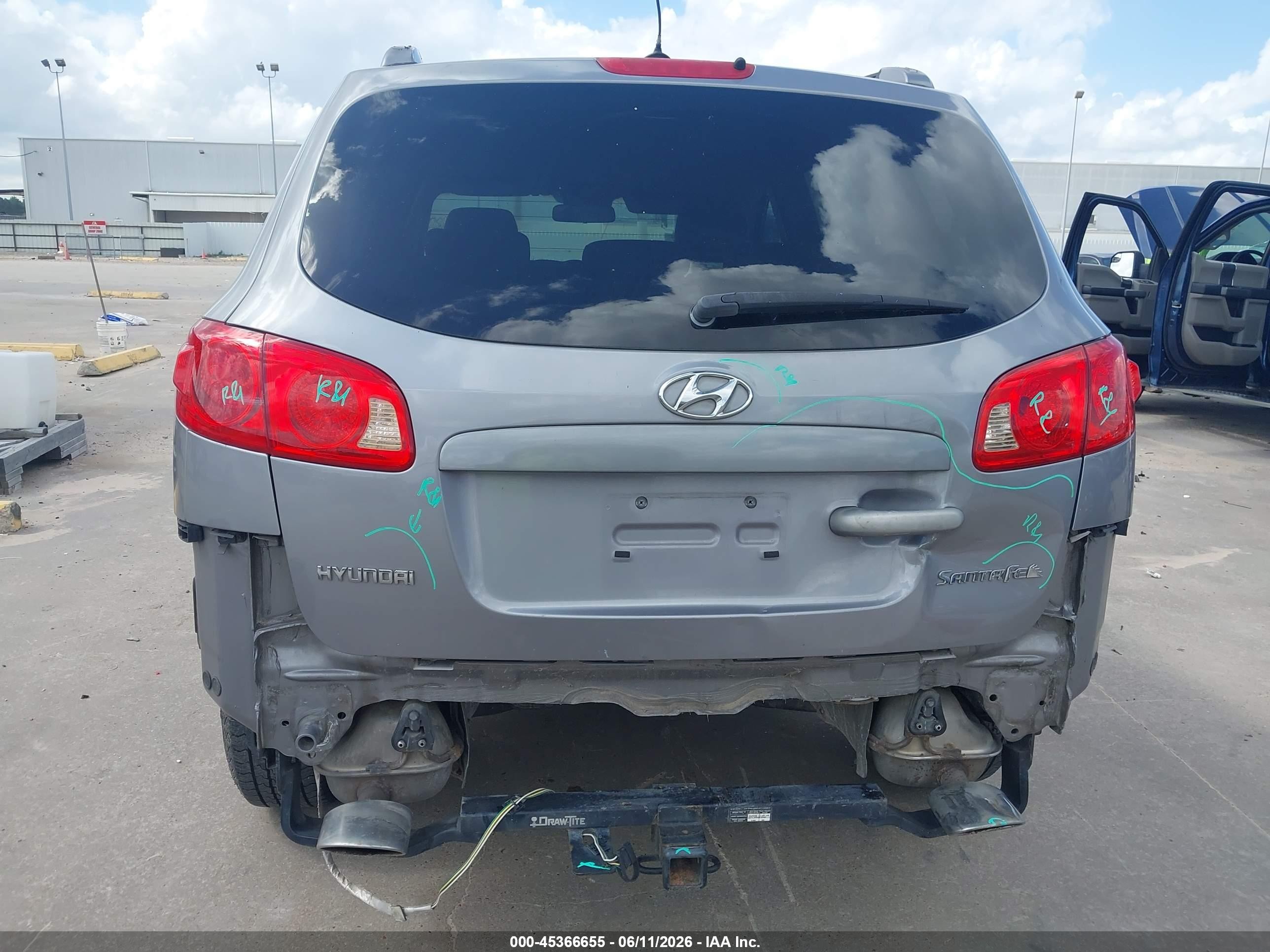 2007 Hyundai Santa Fe Gls Gray vin: 5NMSG13D27H075379