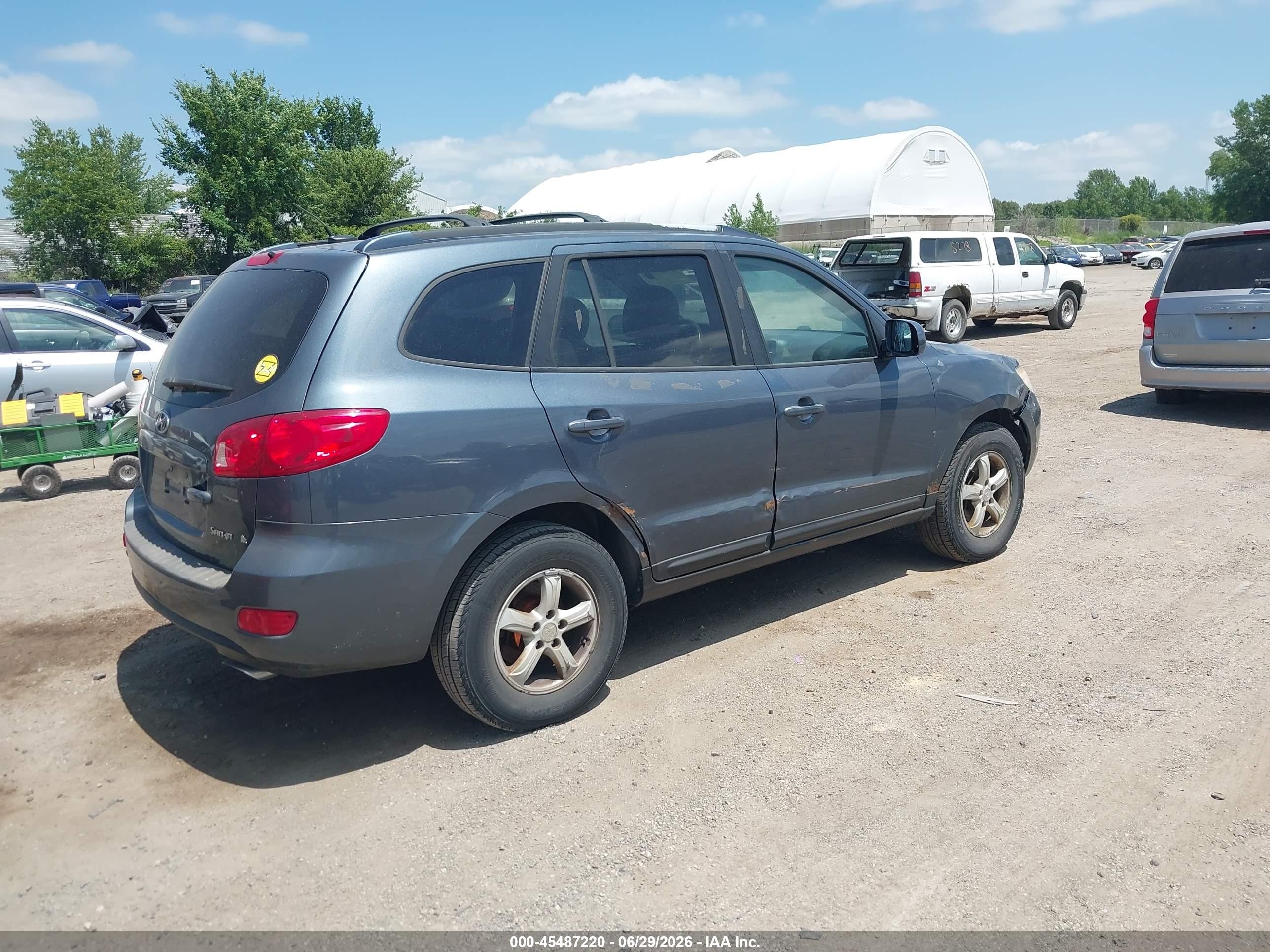 2007 Hyundai Santa Fe Gls Gray vin: 5NMSG13D27H123642