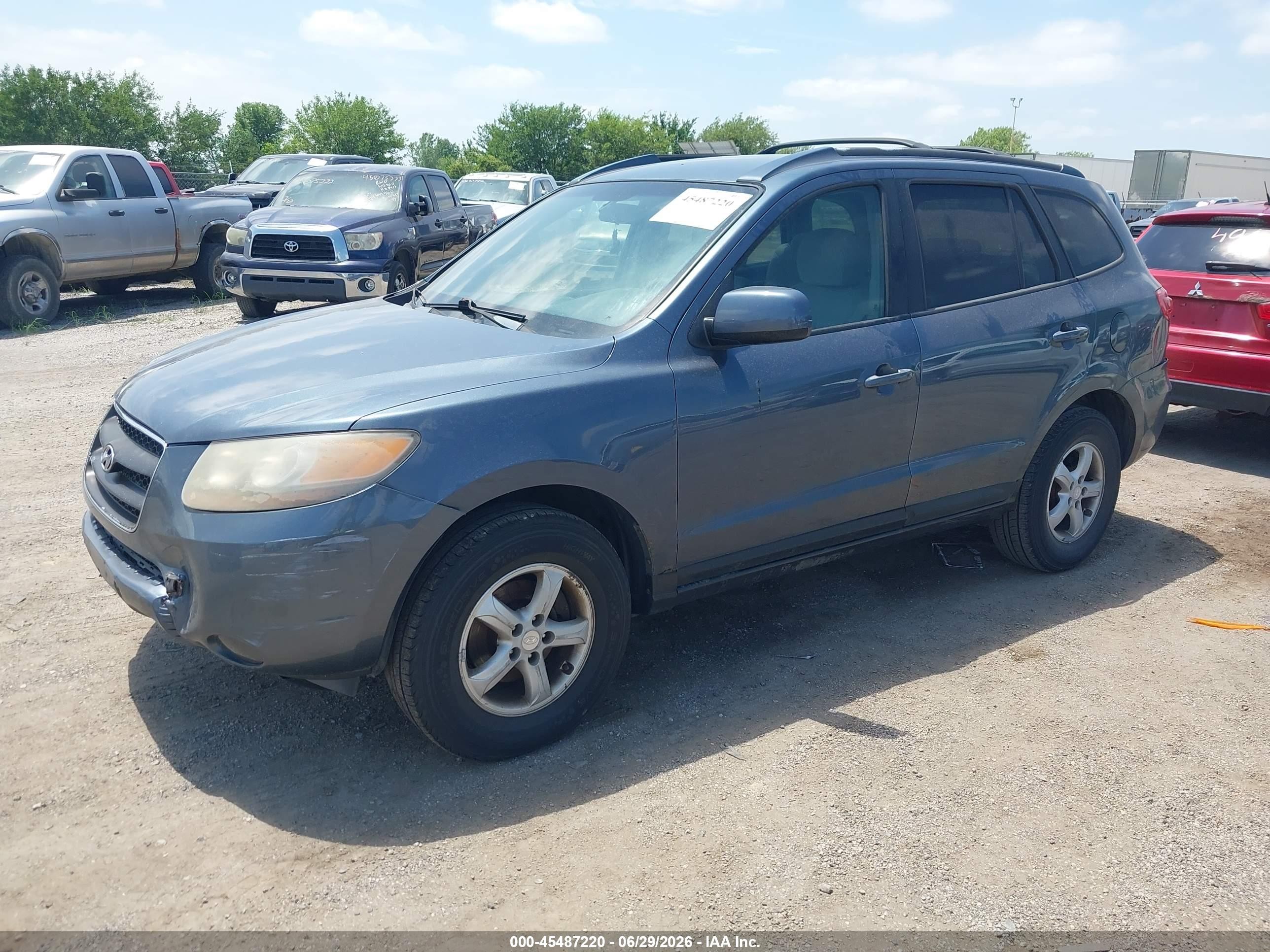 2007 Hyundai Santa Fe Gls Gray vin: 5NMSG13D27H123642